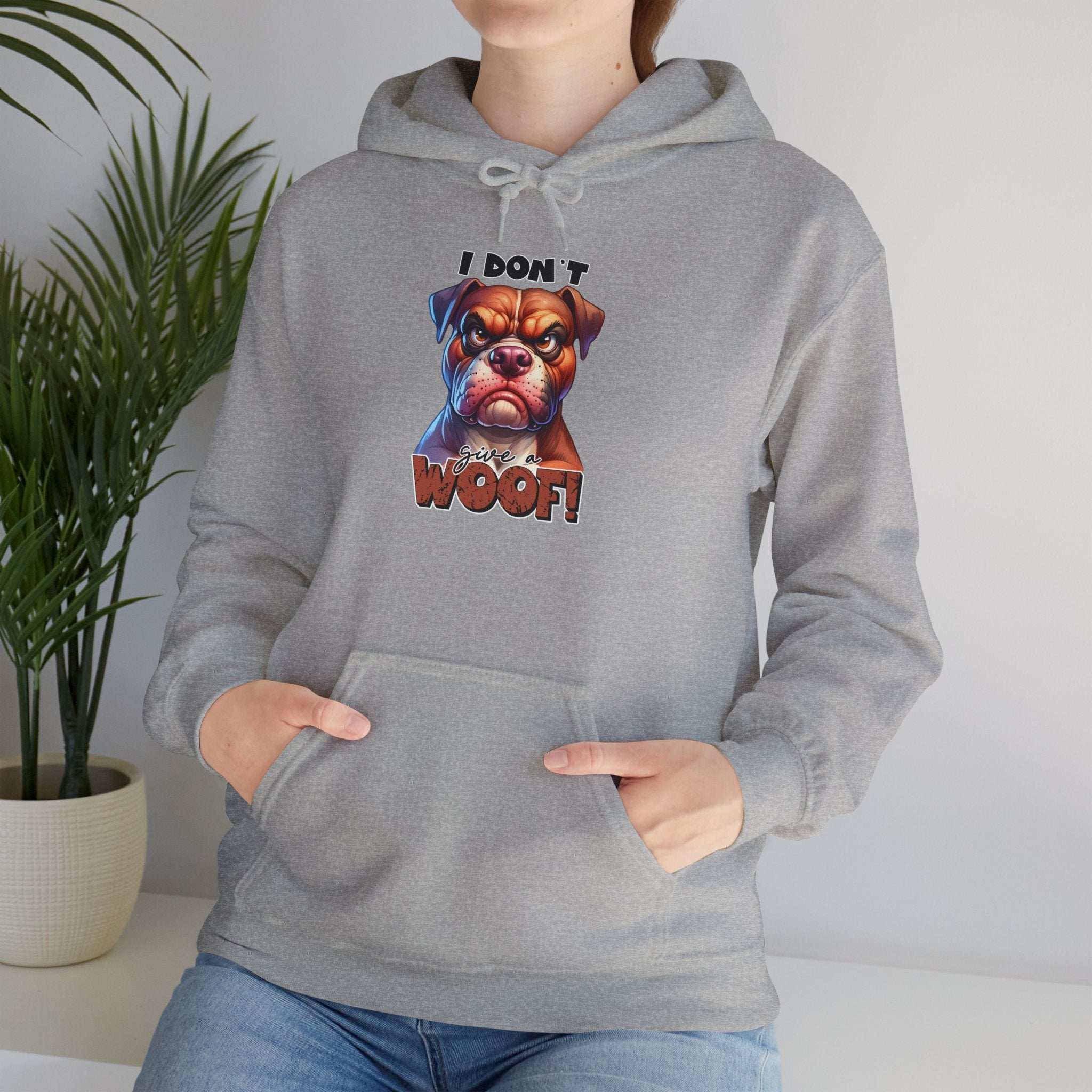 Fun Dog-Themed Unisex Hoodie - "I Don't Give a Woof"