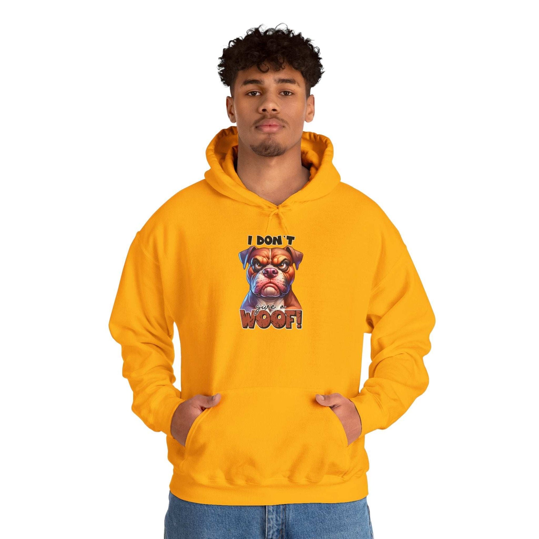 Fun Dog-Themed Unisex Hoodie - "I Don't Give a Woof"
