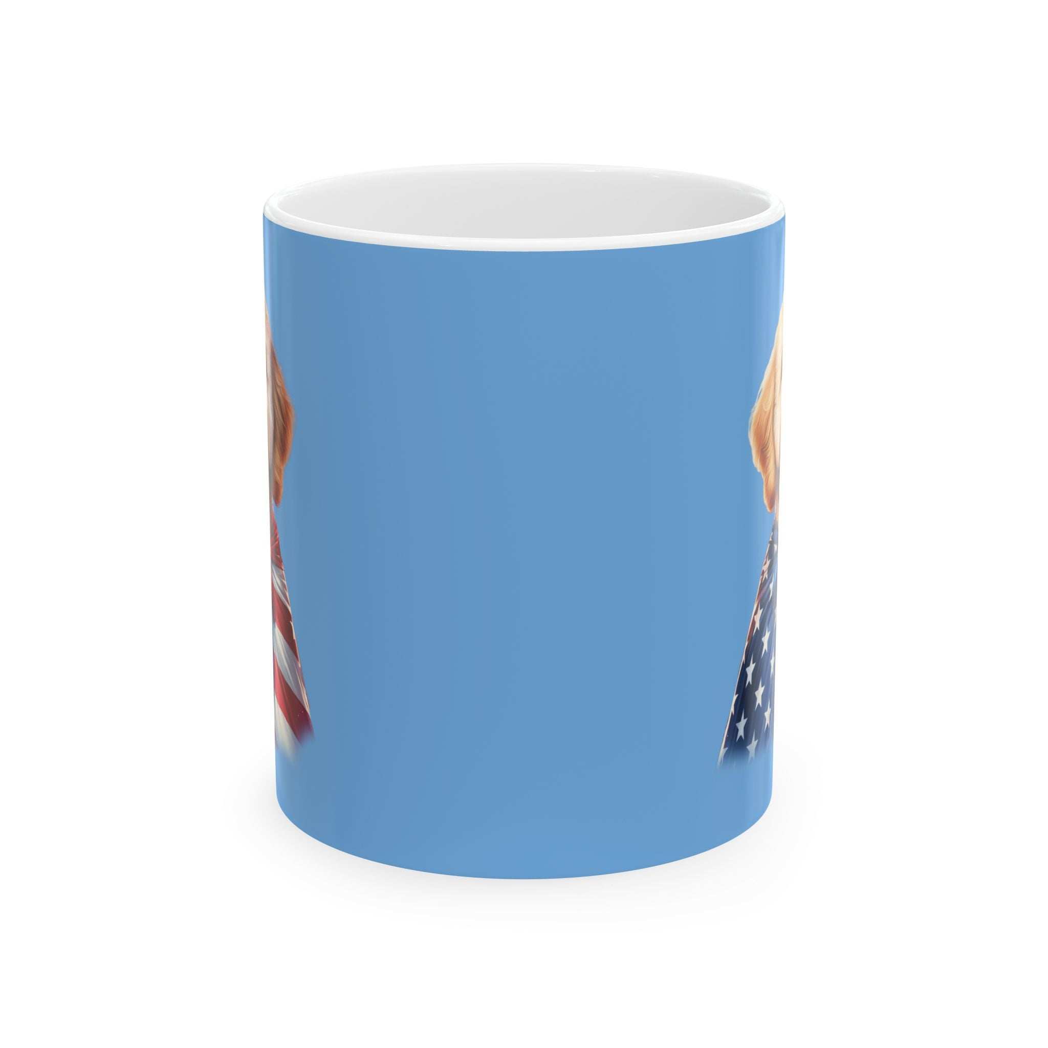 Patriotic Goldendoodle Dog Ceramic Mug - 11oz & 15oz