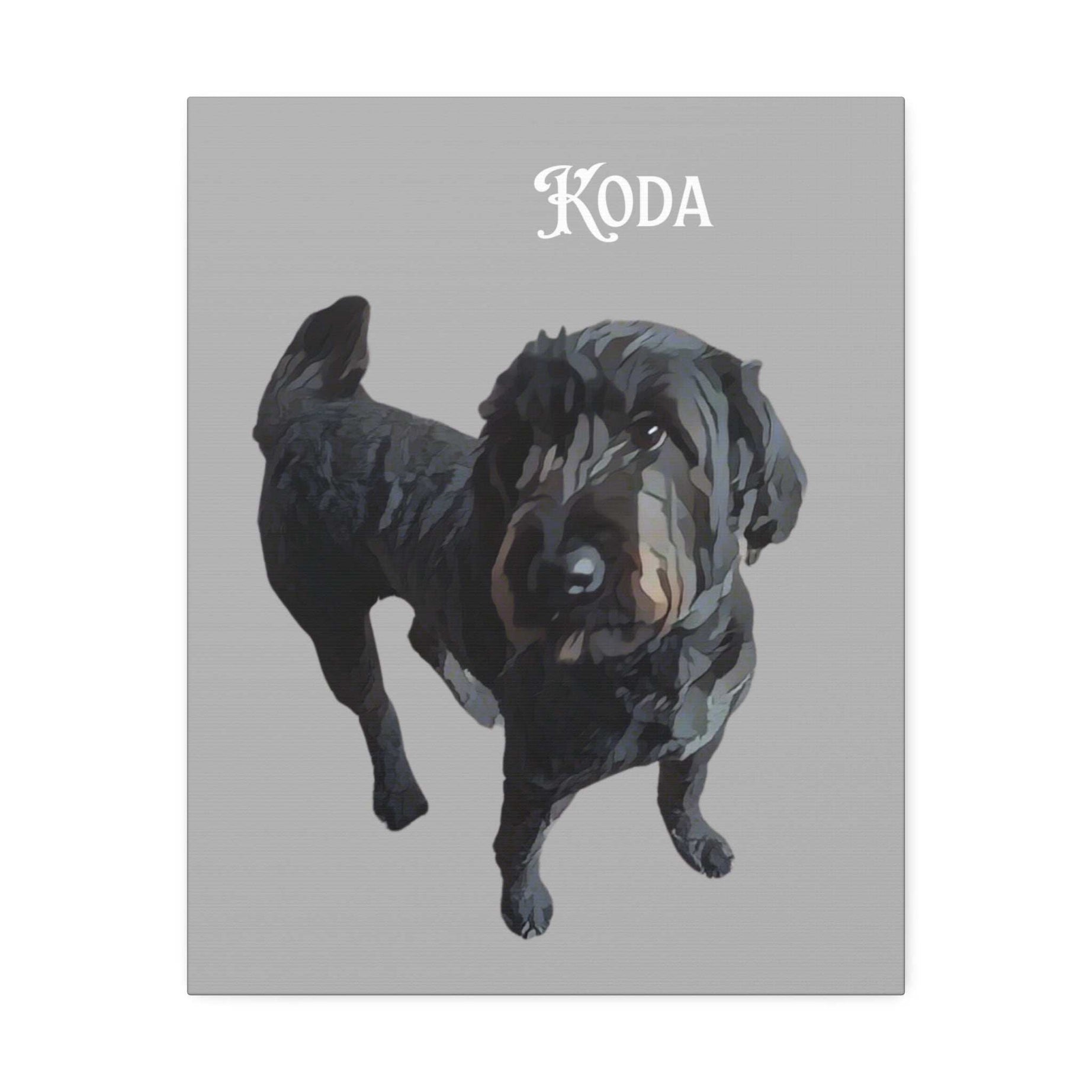 PAW-sonalized Light Grey Canvas Print | Upload Photo~Choose size