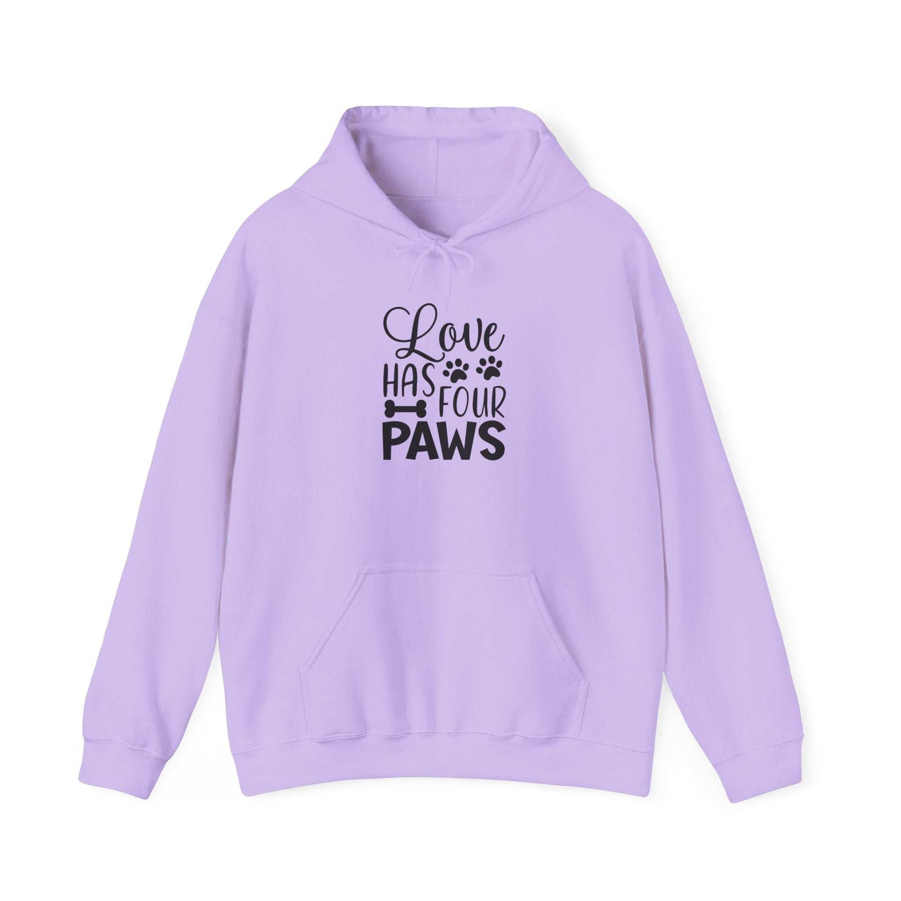 Love Has Four Paws Hoodie – Cozy Unisex Sweatshirt for Pet Lovers