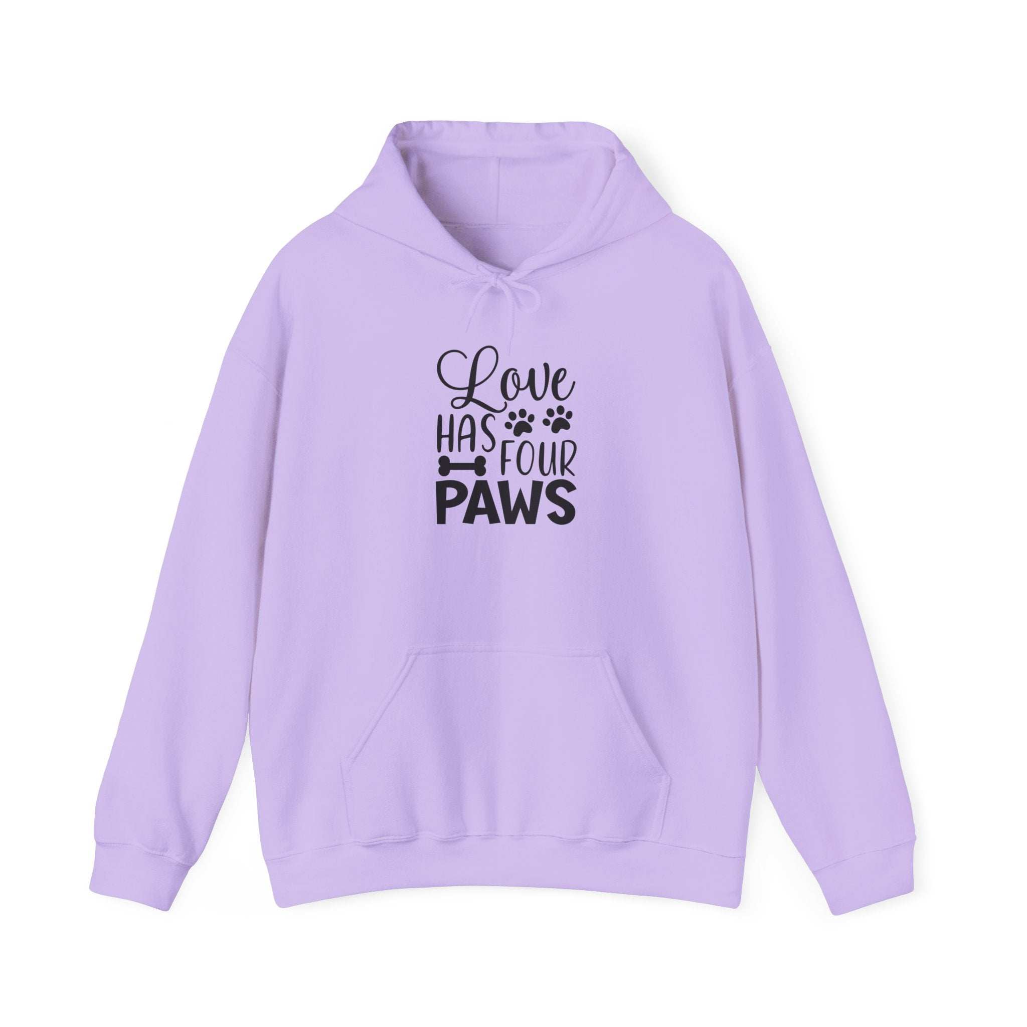 Love Has Four Paws Hoodie – Cozy Unisex Sweatshirt for Pet Lovers