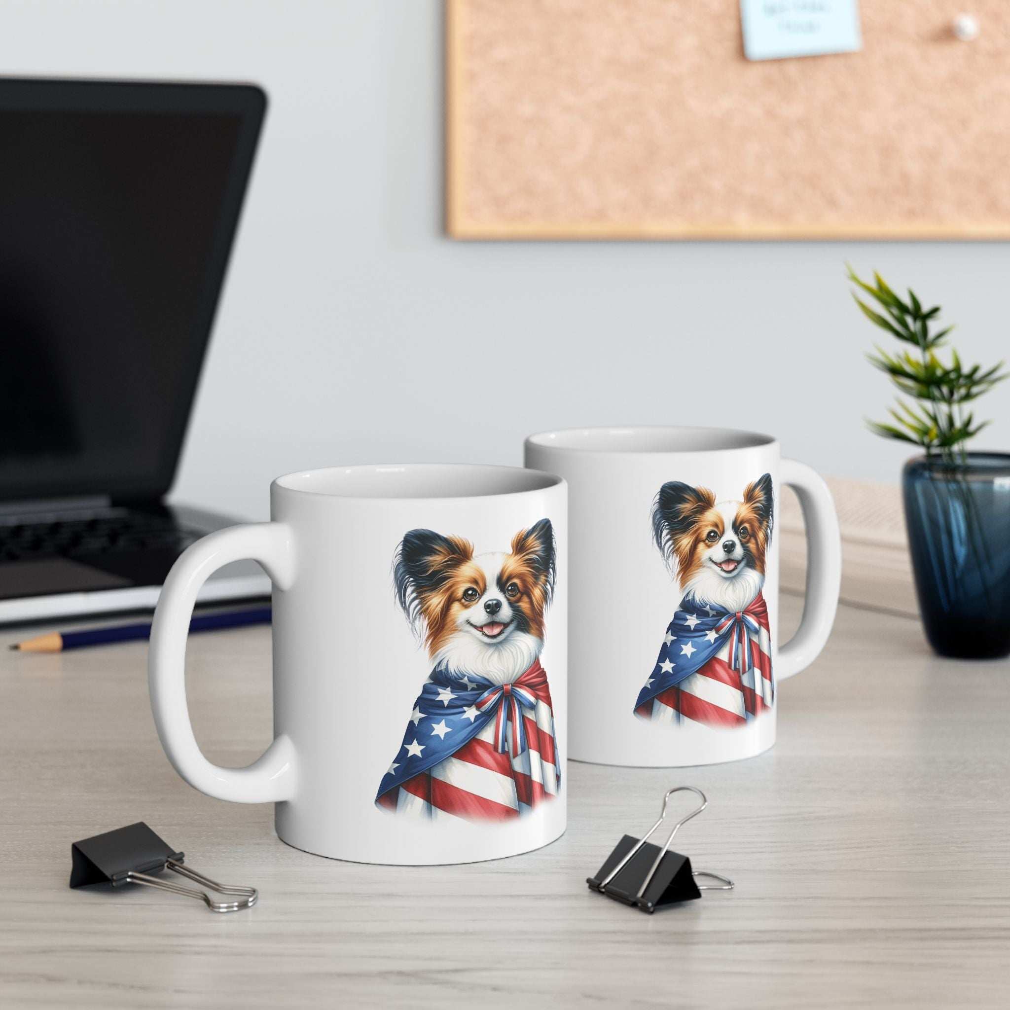 Papillion Patriotic Ceramic Mug – 11oz & 15oz | Perfect for Independence Day & All-American Celebrations