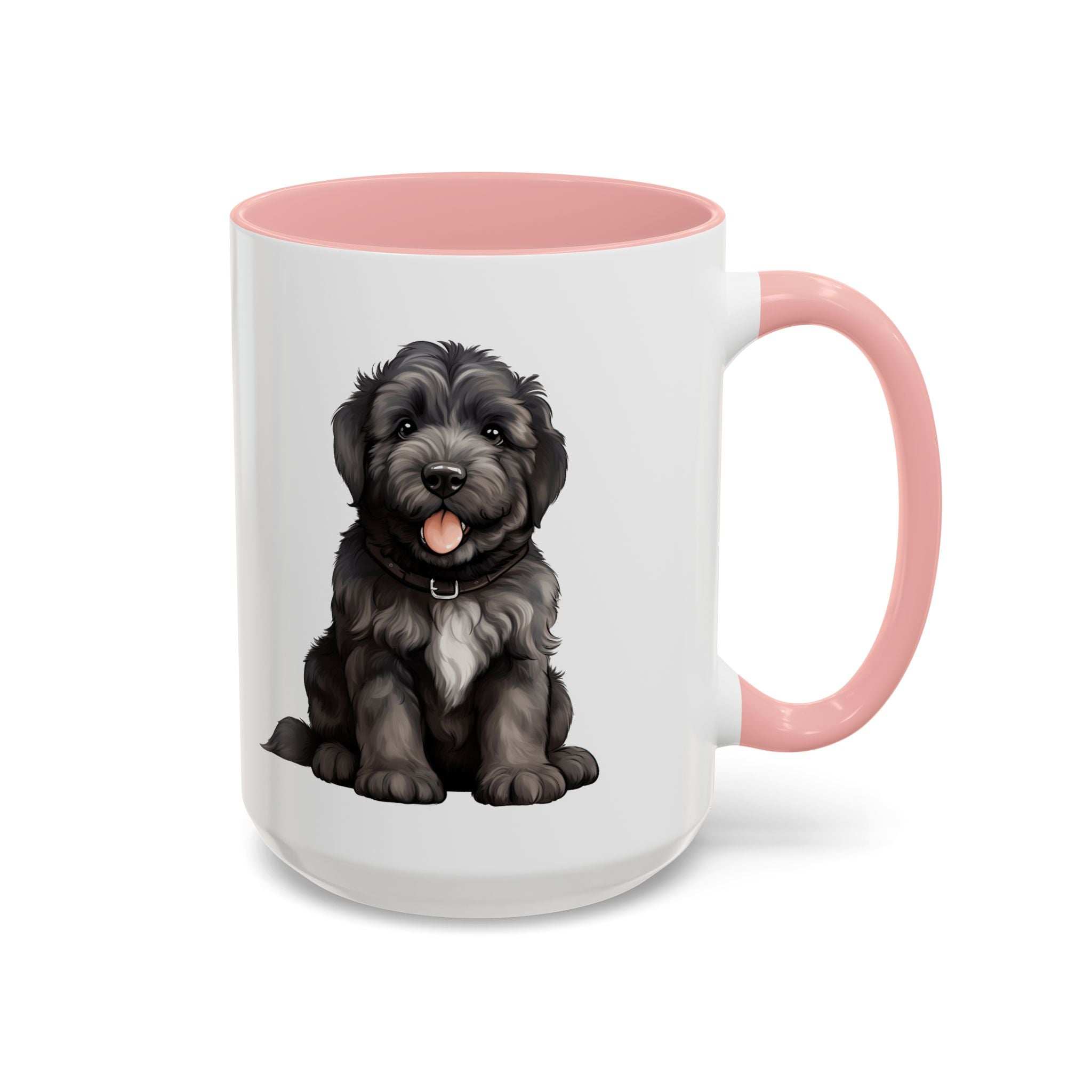 Cute Bouvier Des Flanders Dog Design Accent Coffee Mug - 11oz & 15oz