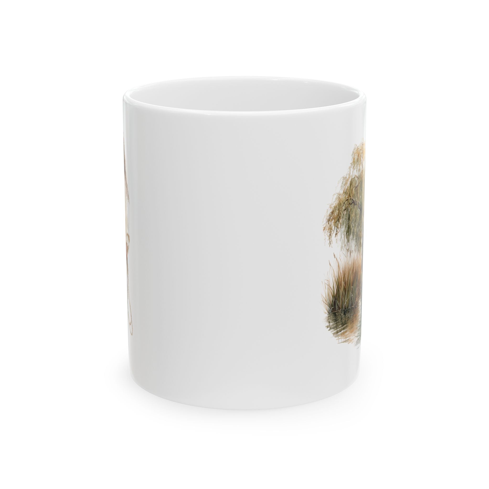 Vintage Country Ceramic Mug - Rustic Animal Coffee Cup