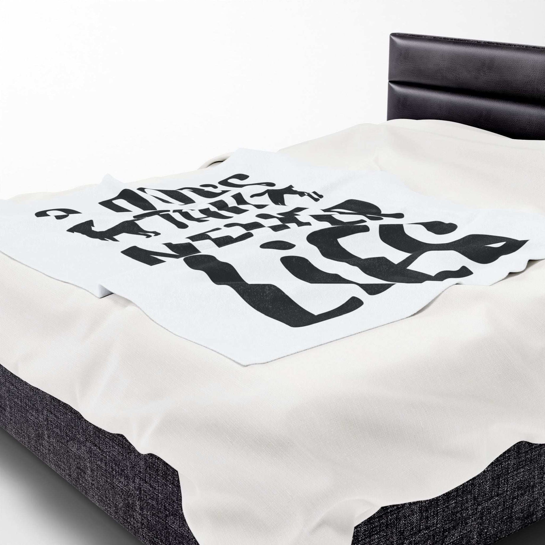 Cozy Velveteen Plush Blanket - "A Dog's Tail Never Lies" - Pet Lover Gift