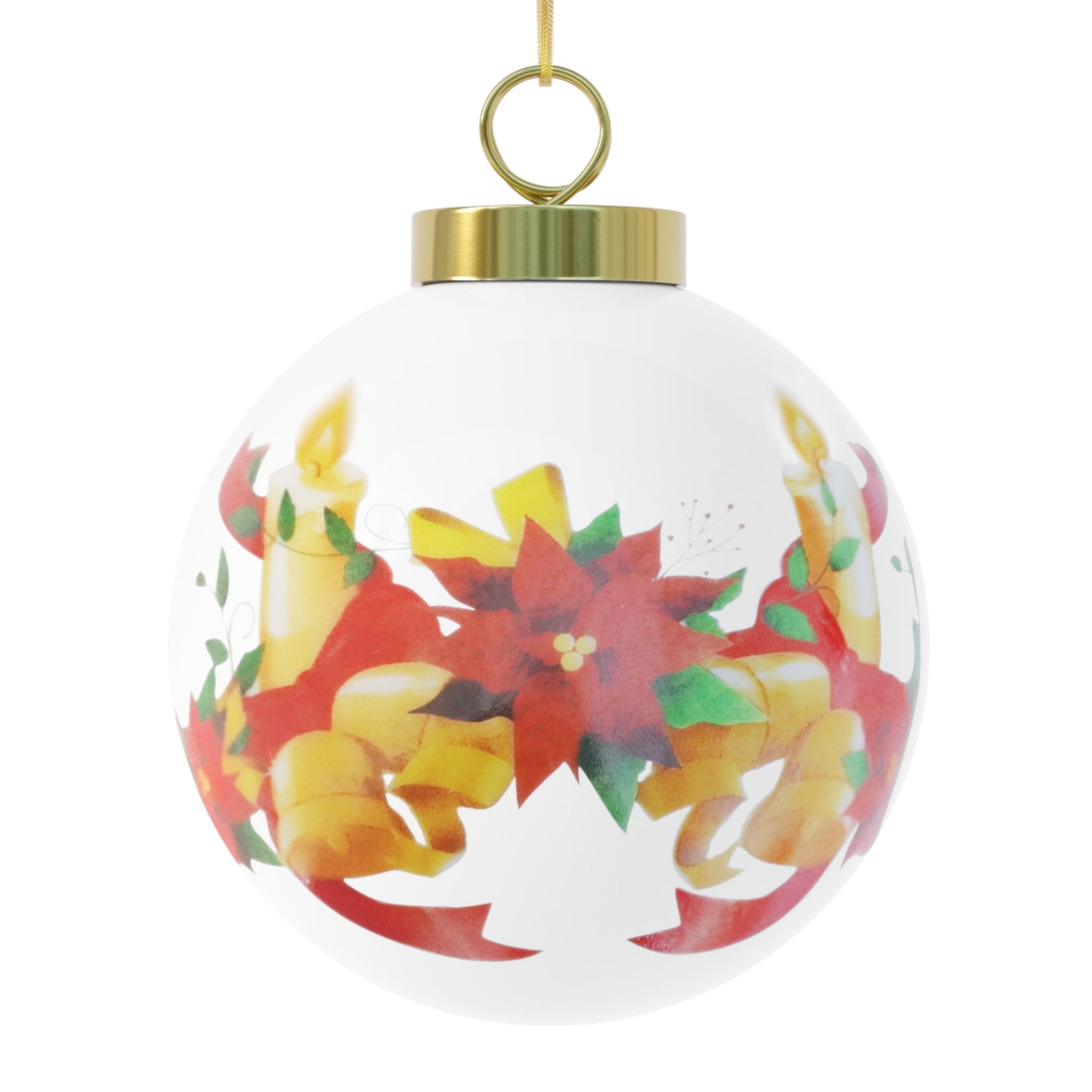 Custom Pet Ball Ornament - Personalized Ceramic Christmas