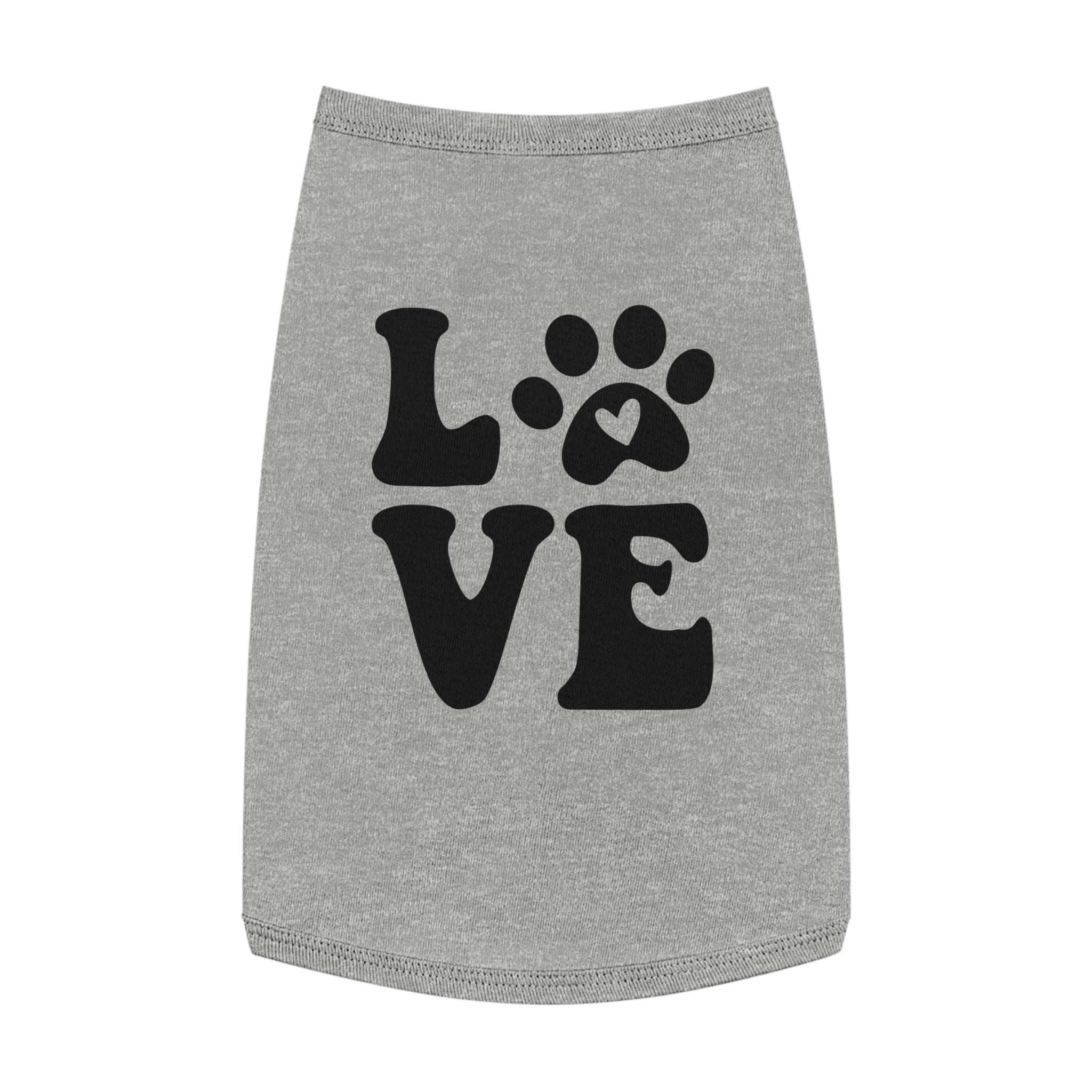 Cute Pet Tank Top - 'Love' Design for Dogs and Cats