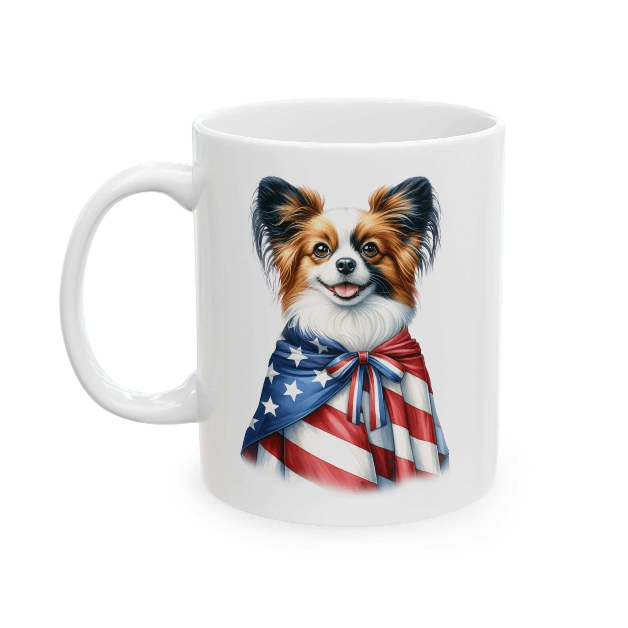 Papillion Patriotic Ceramic Mug – 11oz & 15oz | Perfect for Independence Day & All-American Celebrations