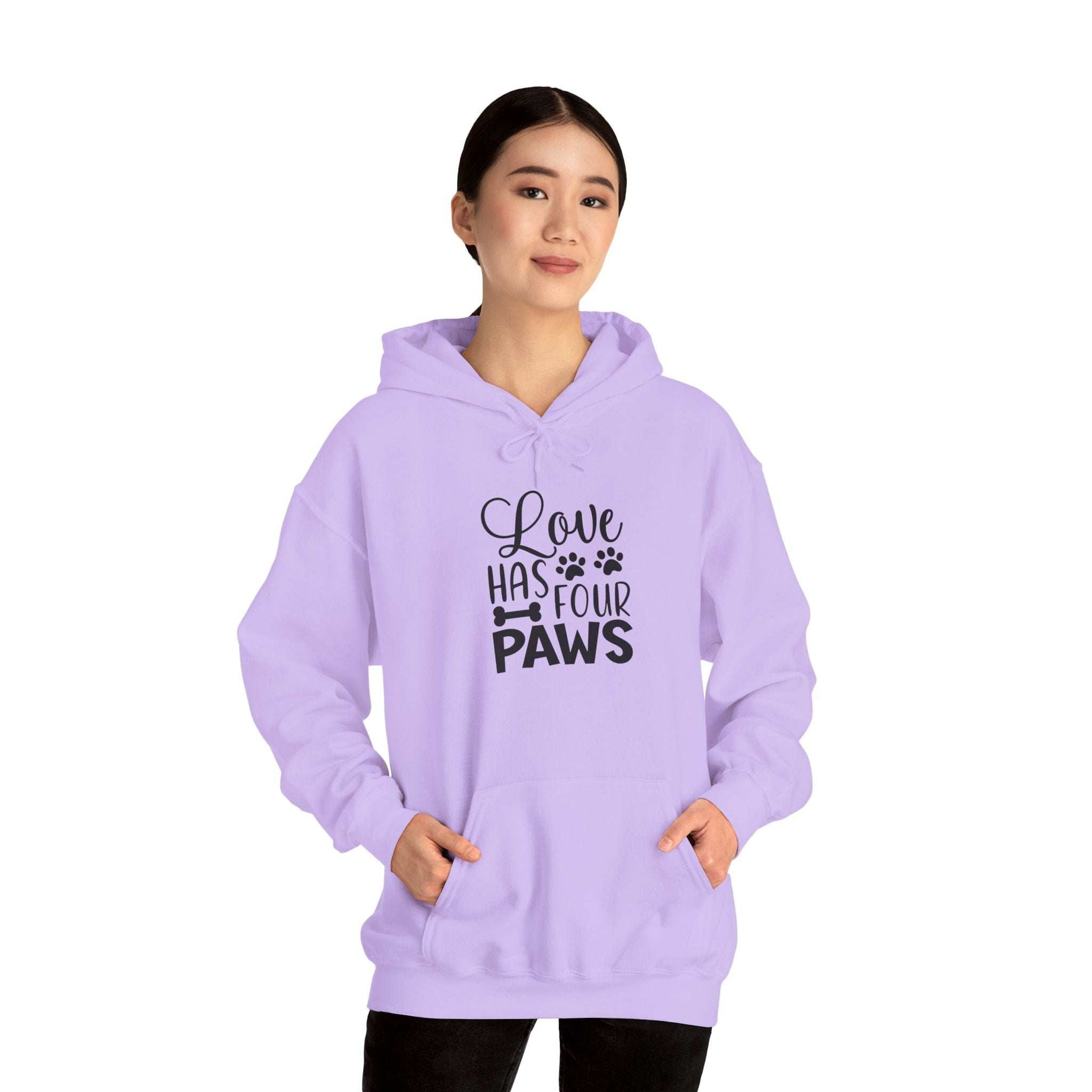 Love Has Four Paws Hoodie – Cozy Unisex Sweatshirt for Pet Lovers