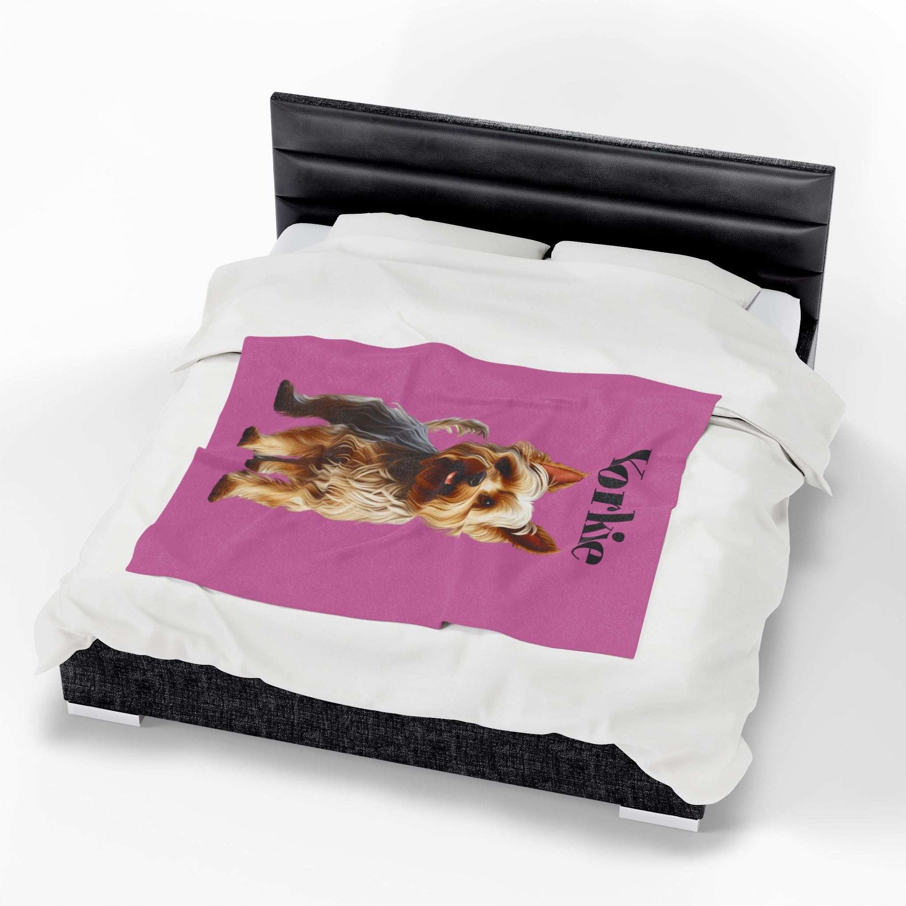 Yorkie Plush Blanket - Soft Velveteen Throw for Dog Lovers