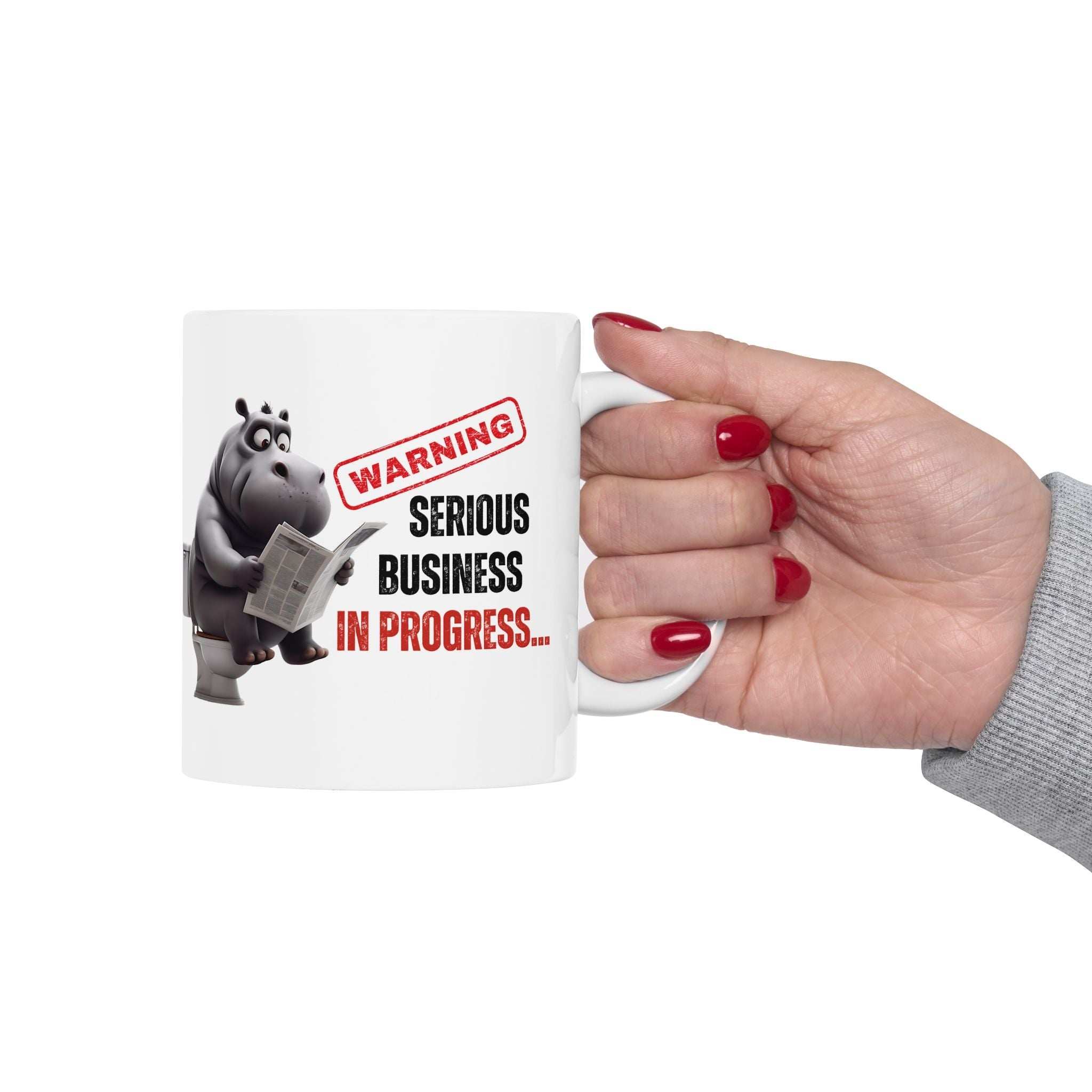 Funny Toilet Humor Ceramic Mug - 11oz & 15oz Coffee Cup for Adults