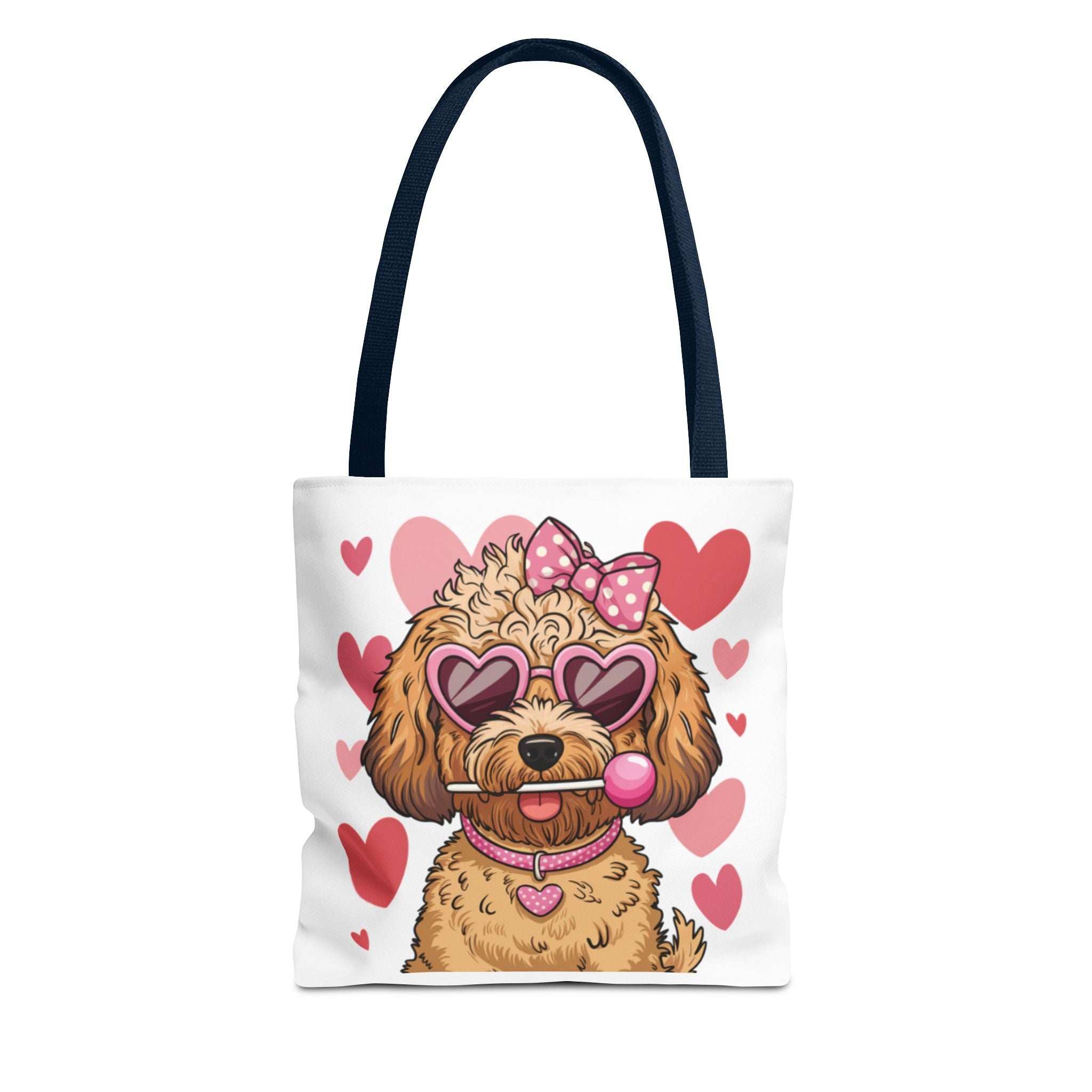Cute Dog Lover Tote Bag with Heart Design