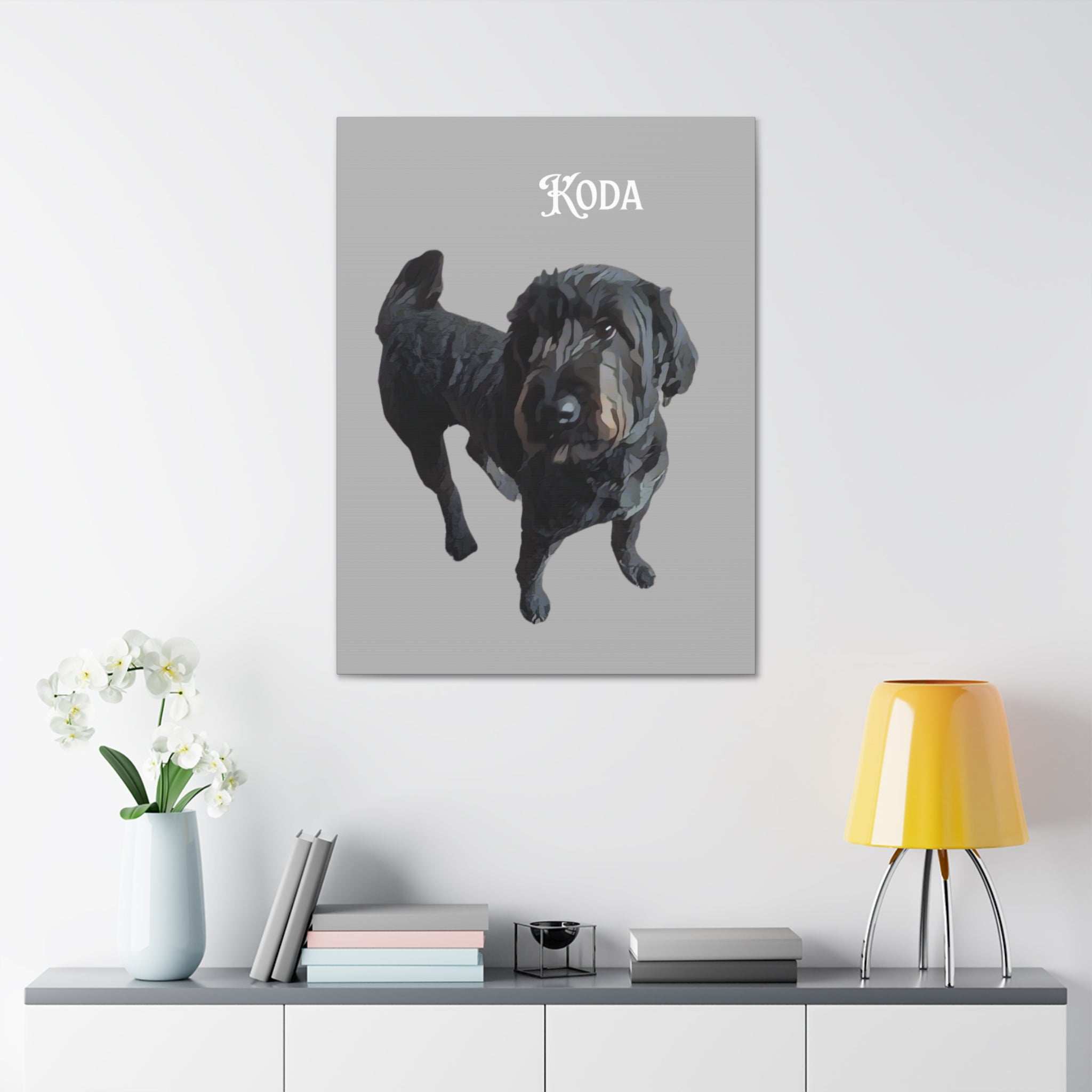 PAW-sonalized Light Grey Canvas Print | Upload Photo~Choose size