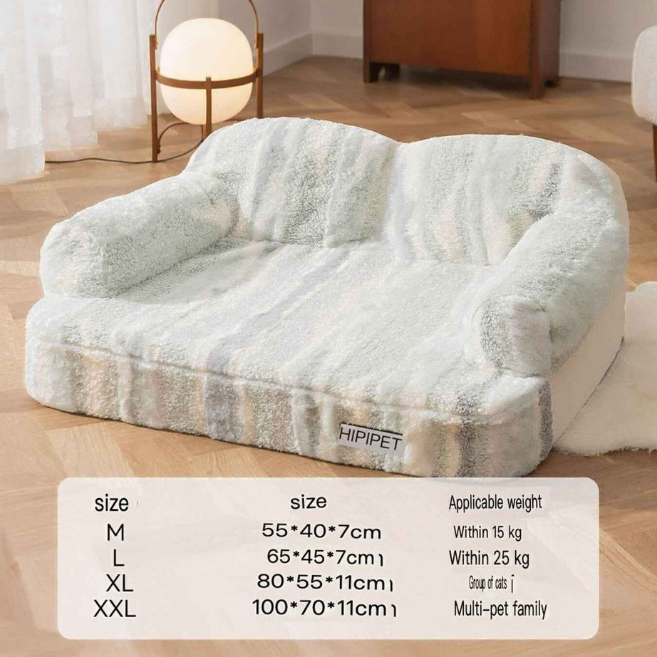 Pet Plush Bolster Bed Semi-Enclosed - Cozy Nest for Cats and Dogs