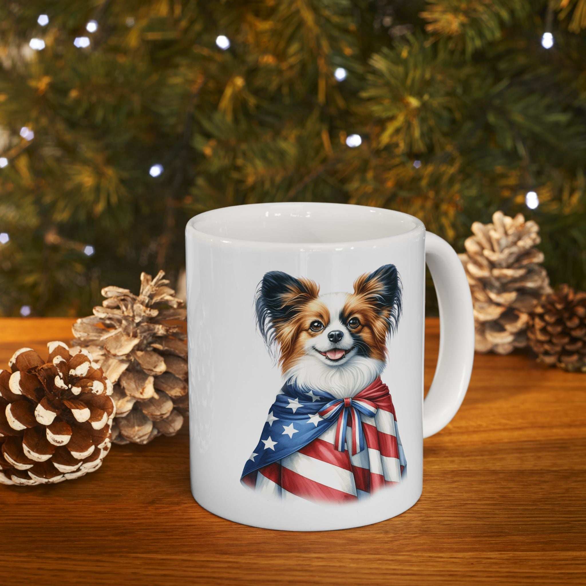 Papillion Patriotic Ceramic Mug – 11oz & 15oz | Perfect for Independence Day & All-American Celebrations