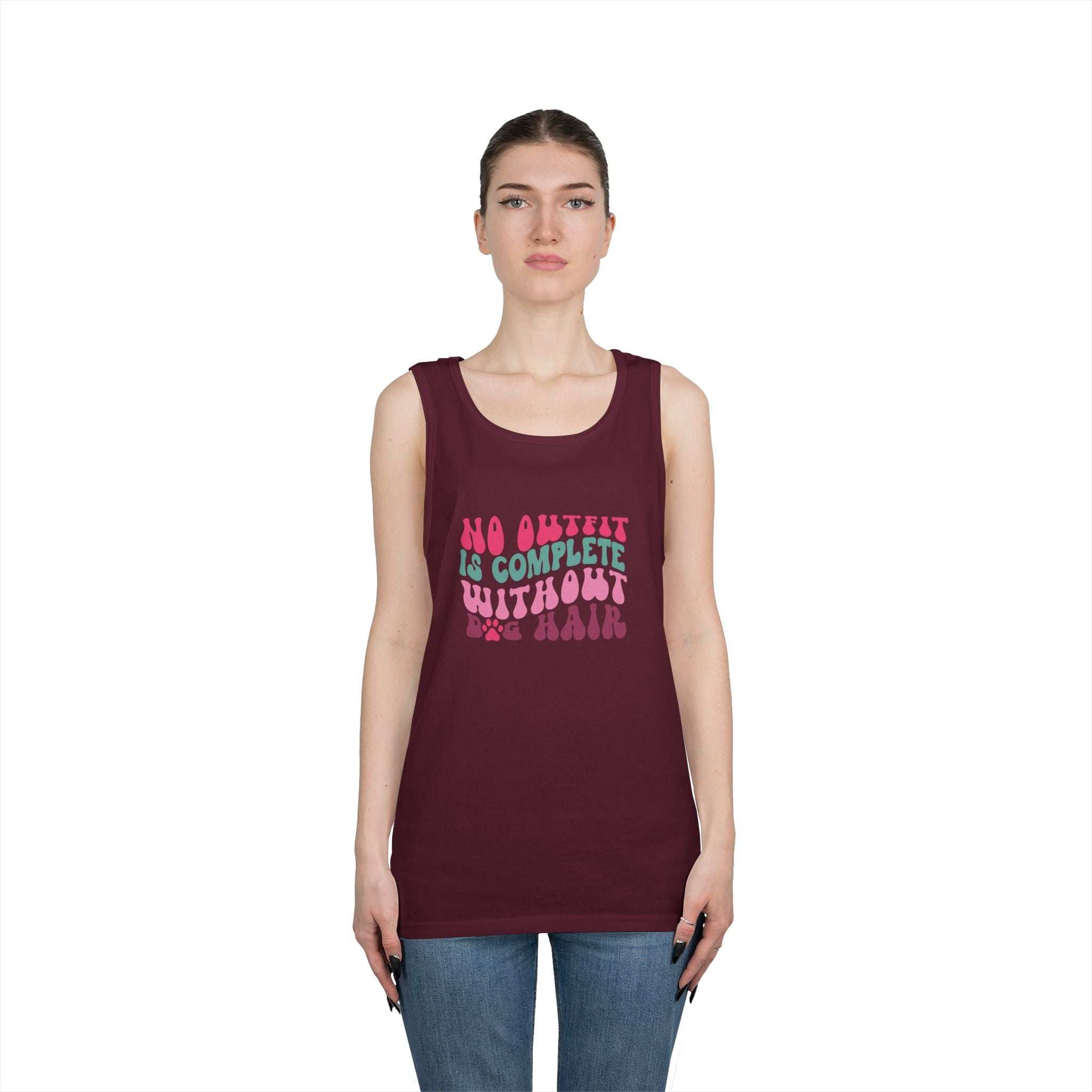 Playful Unisex Heavy Cotton Tank Top - Perfect for Casual Days