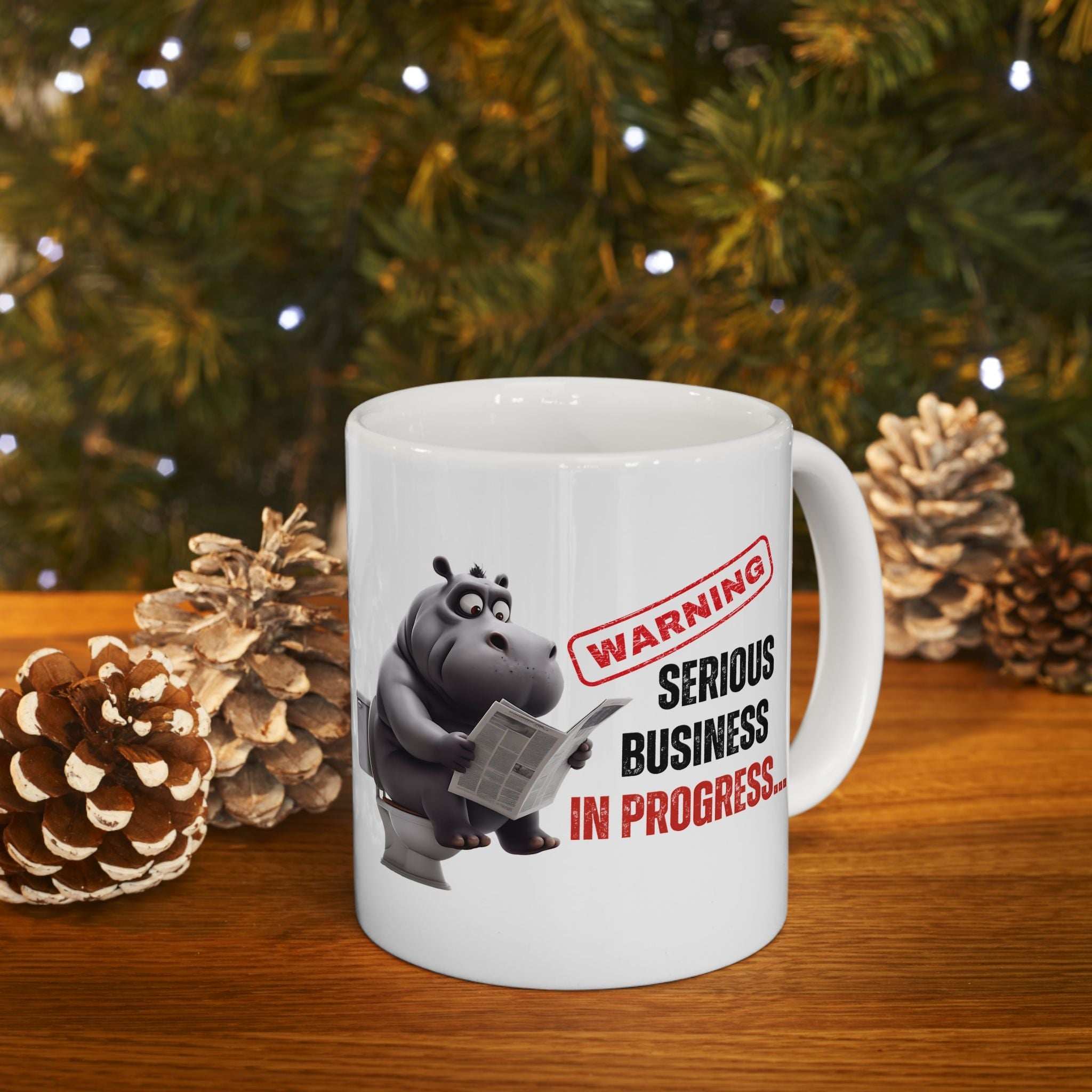 Funny Toilet Humor Ceramic Mug - 11oz & 15oz Coffee Cup for Adults