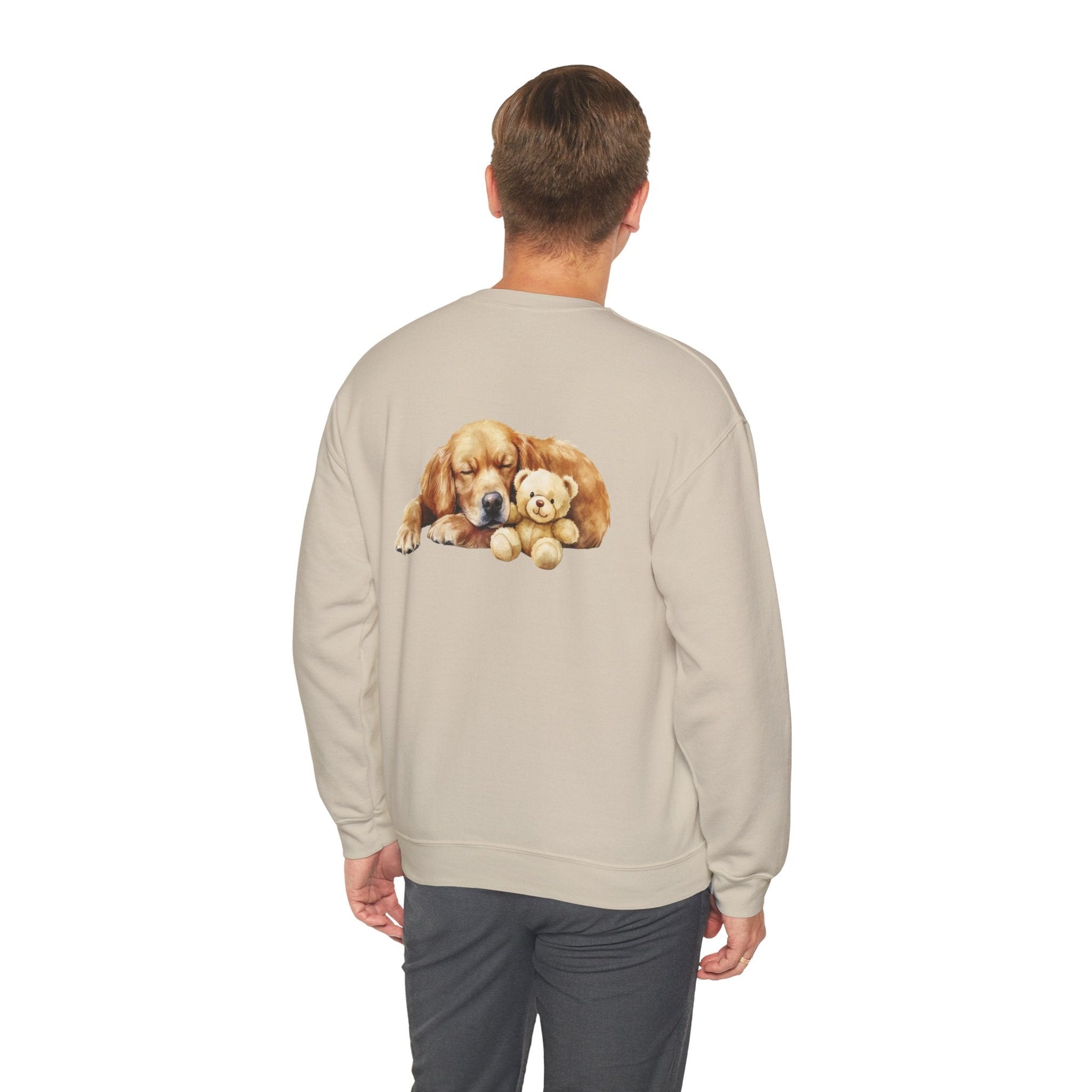 Baby Golden Retriever Crewneck - Nap with Teddy Bear