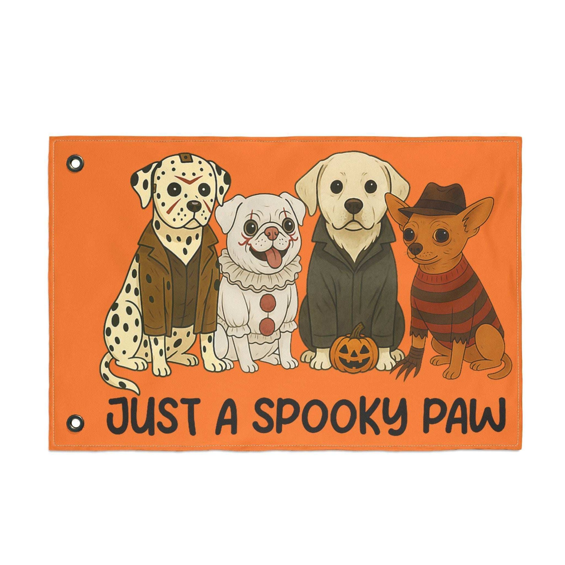 Halloween Dog Garden Flag - Spooky Pet Lover Outdoor Decoration