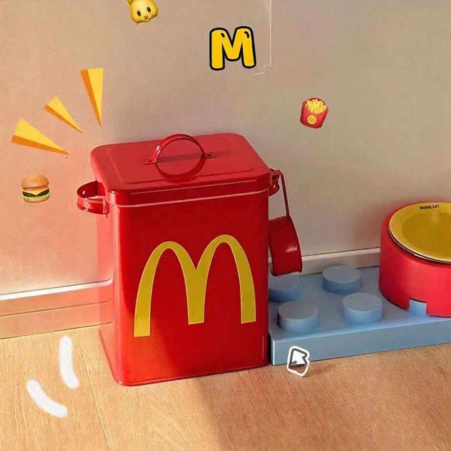 McDonald's Style Pet Food Storage Container - Bowl Sets