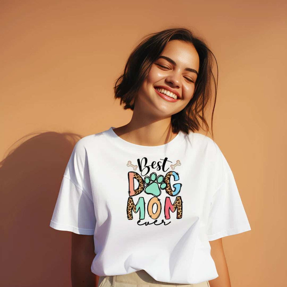 Best Dog Mom Ever Pet T-shirt - Premium Dog Lover Tee for Proud Pet Parents