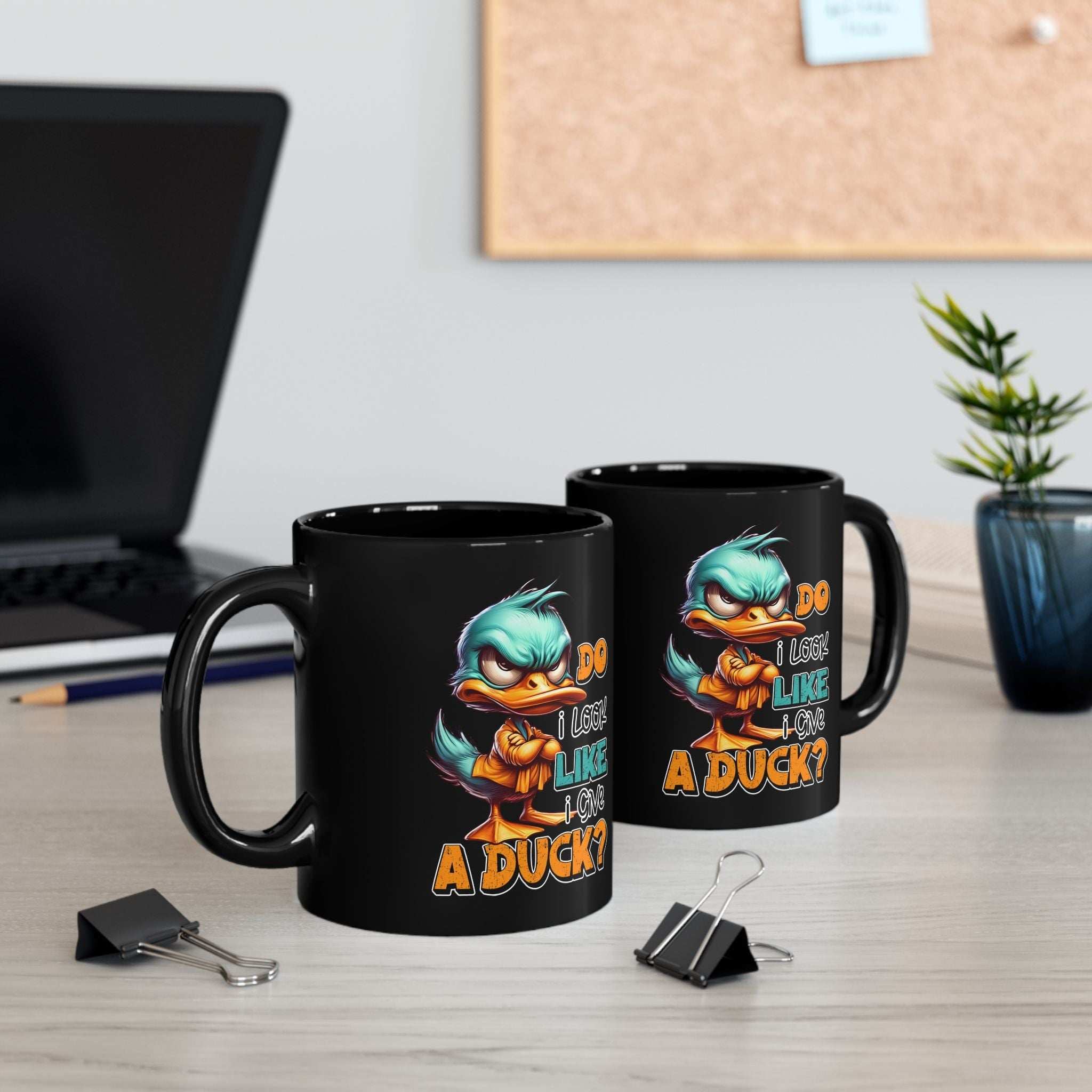 Funny Duck Quote Black Mug - 11oz & 15oz - Perfect Gift for Duck Lovers