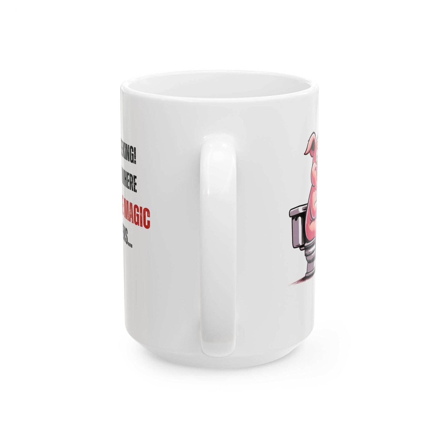 Funny Ceramic Mug - 'No Peeking!' Pig Design - Perfect Gift for Friends or Family