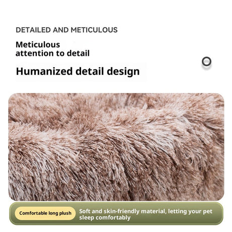 Pet Bed - Round Plush Thickened for Dogs & Cats