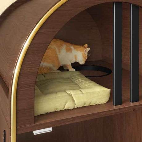 Cat Litter Box Enclosure 2-in-1 - Condo Bed Cat Furniture