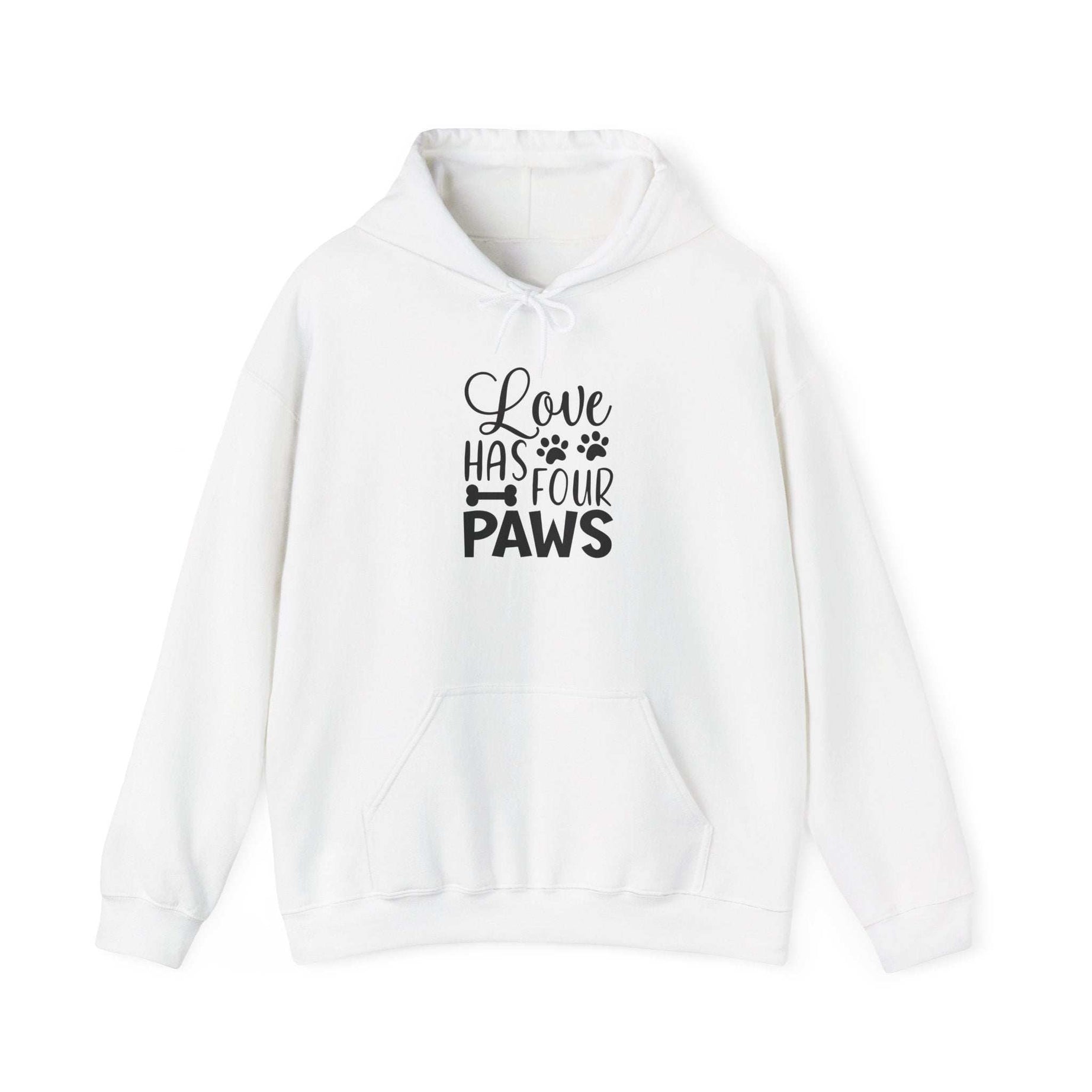 Love Has Four Paws Hoodie – Cozy Unisex Sweatshirt for Pet Lovers