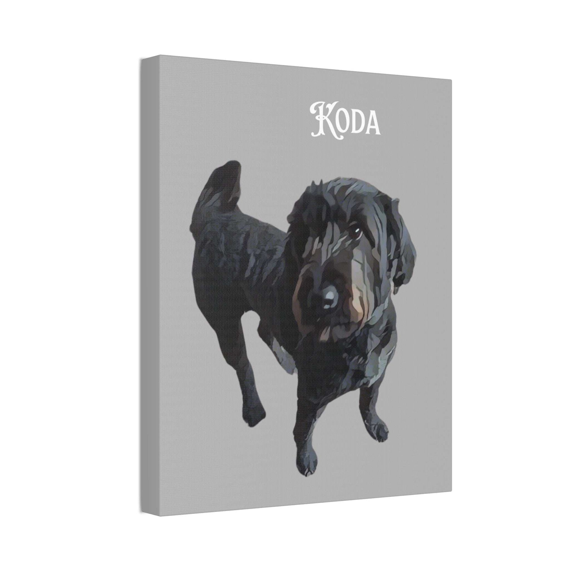 PAW-sonalized Light Grey Canvas Print | Upload Photo~Choose size