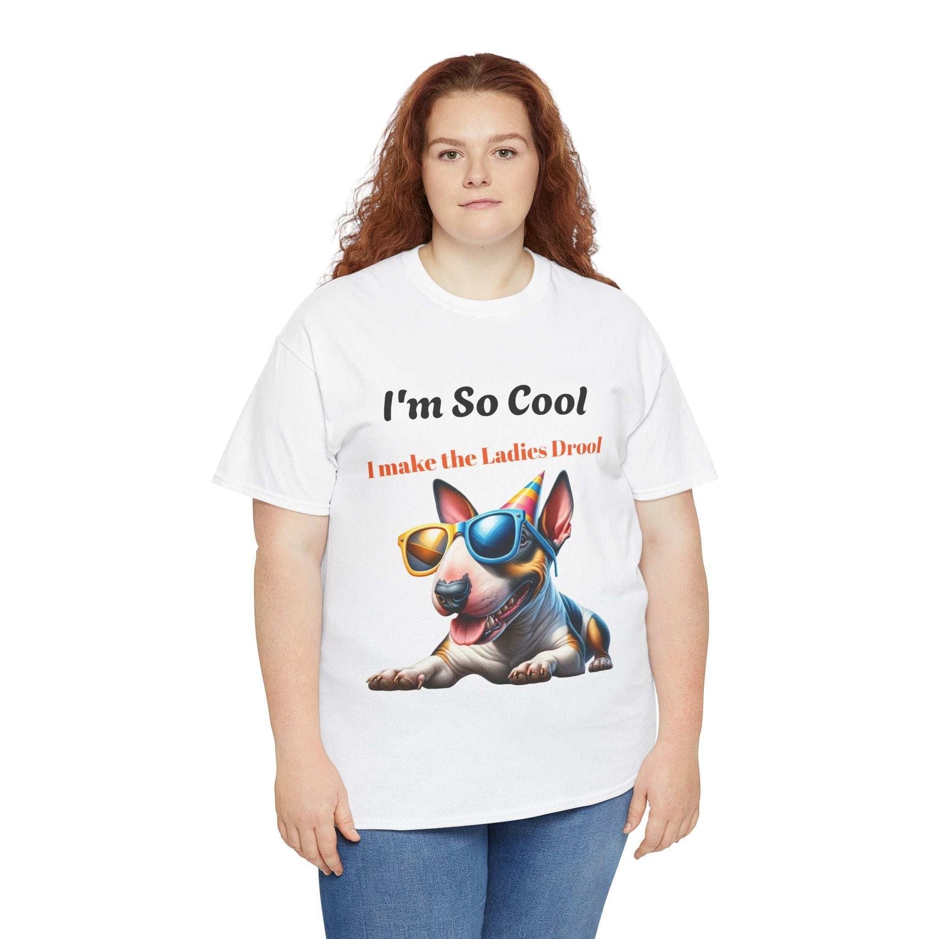 Unisex Heavy Cotton Tee - Cool Dog Graphic | I Make the Ladies Drool | Fun Pet Lover Shirt