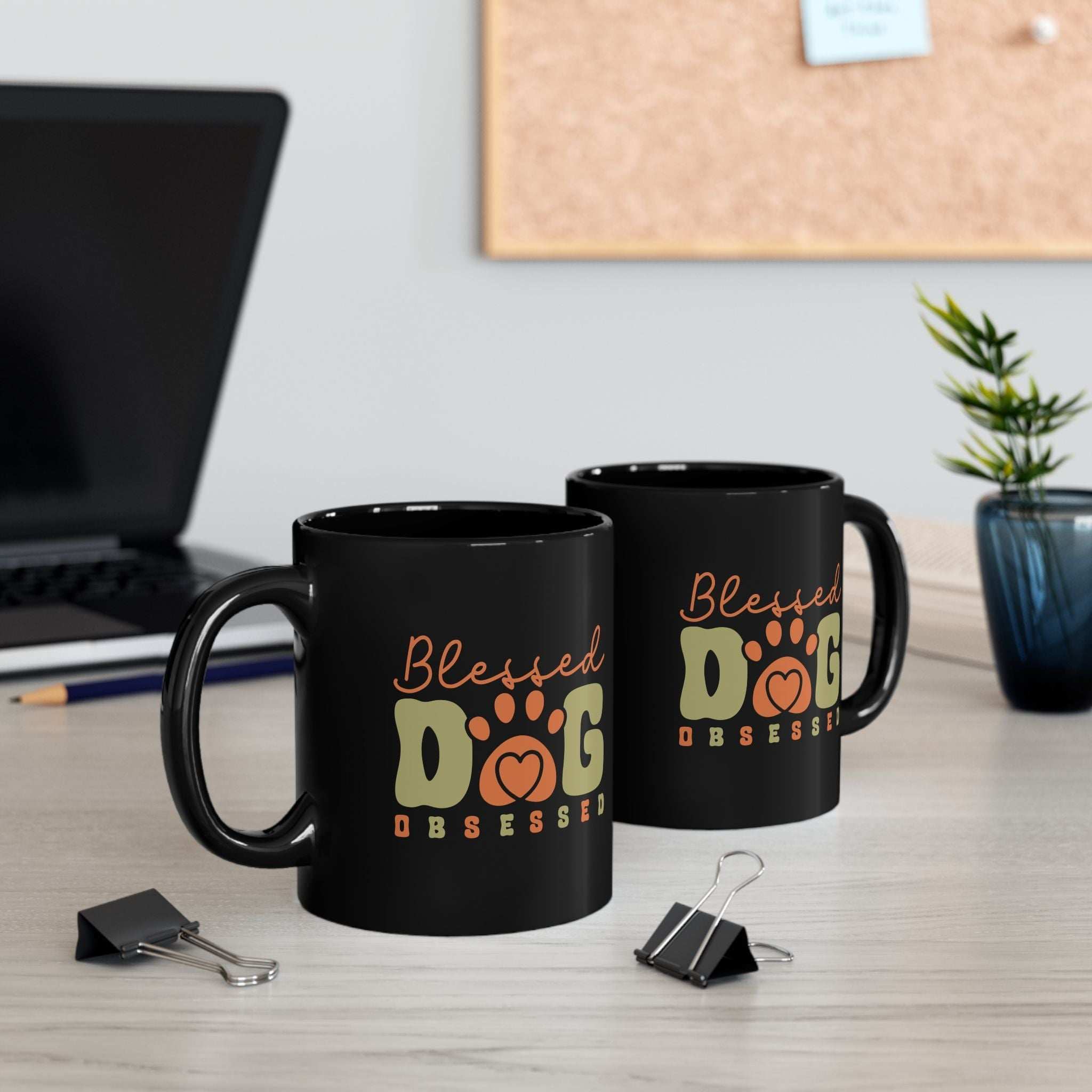 Blessed Dog Obsessed Black Mug - Perfect Gift for Dog Lovers