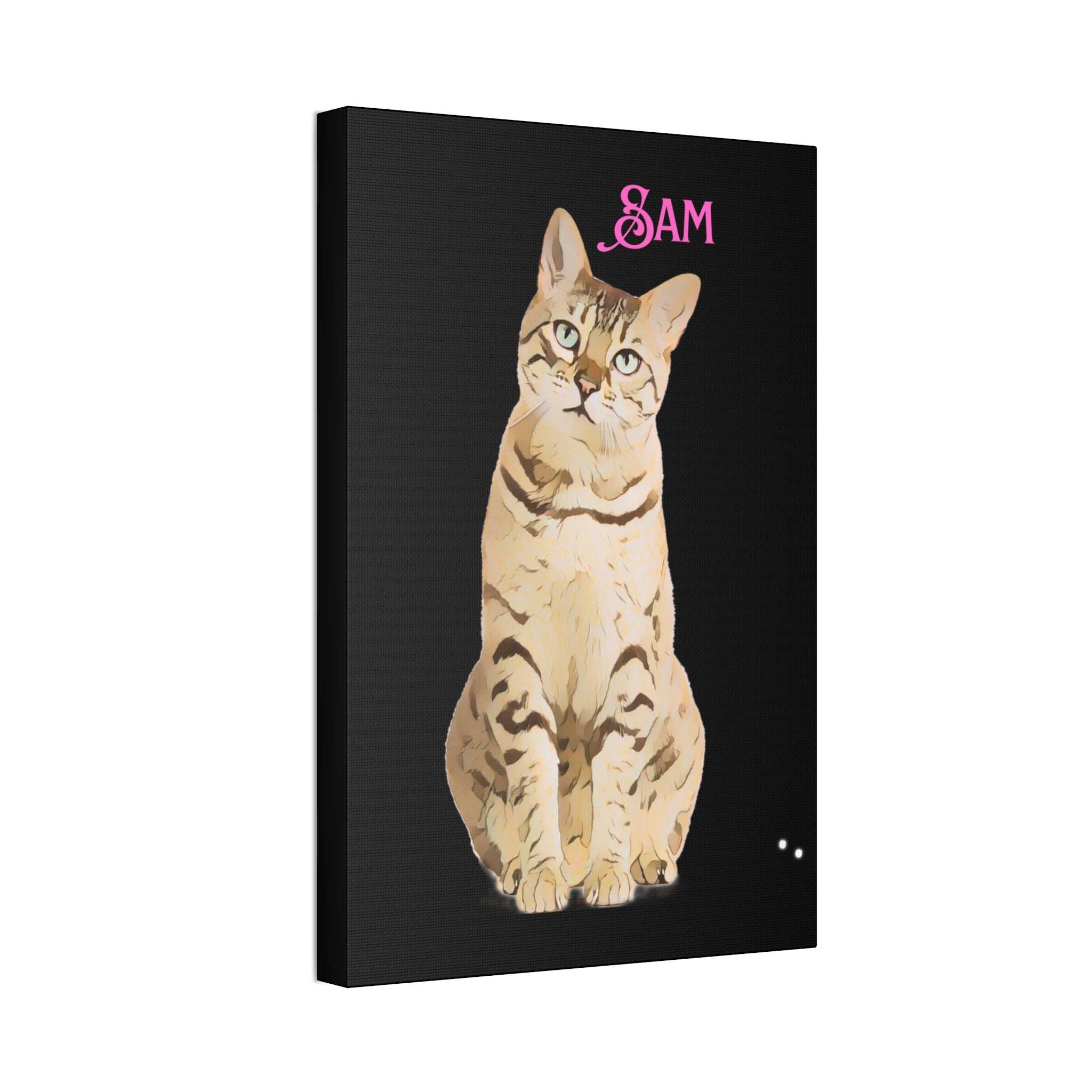 PAW-sonalized Black Canvas Print | Upload Photo~Choose size