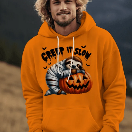 Cute Sloth Pumpkin Halloween Hoodie - Cozy Fall Sweatshirt