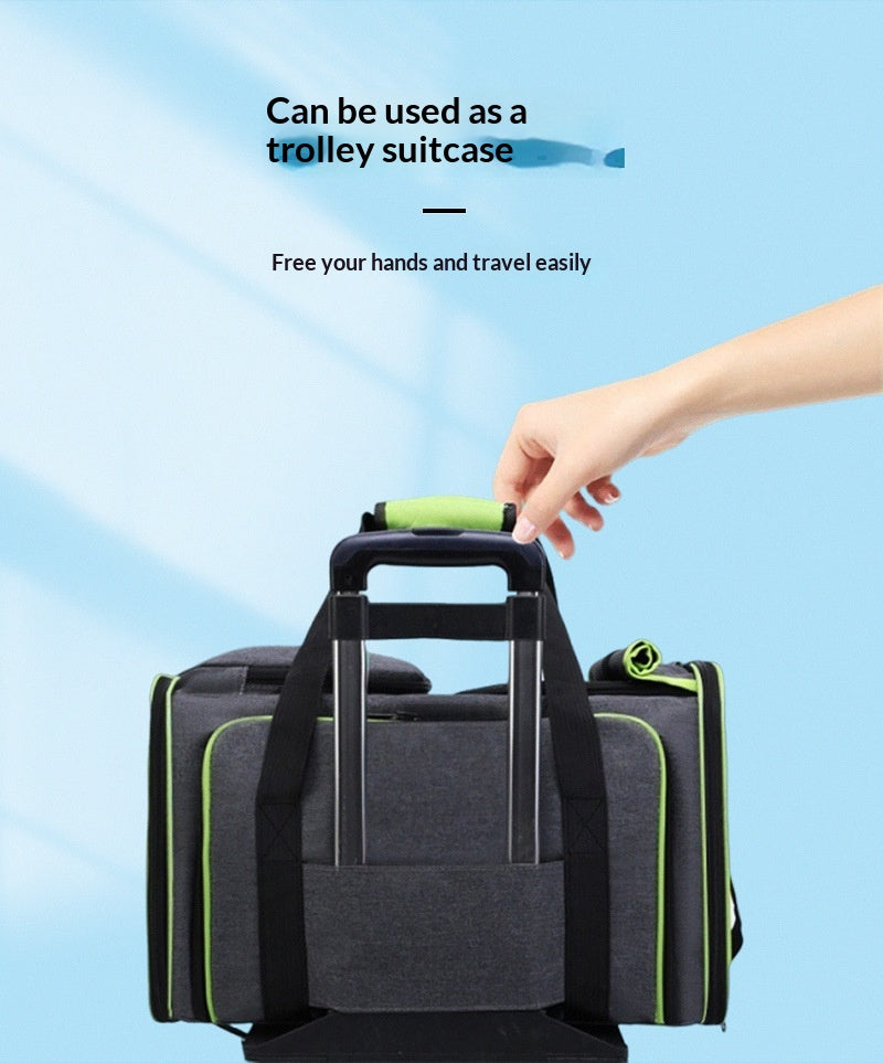 Foldable Pet Carrier Bag - Car Seat Travel Bag for Cats and Small Dogs