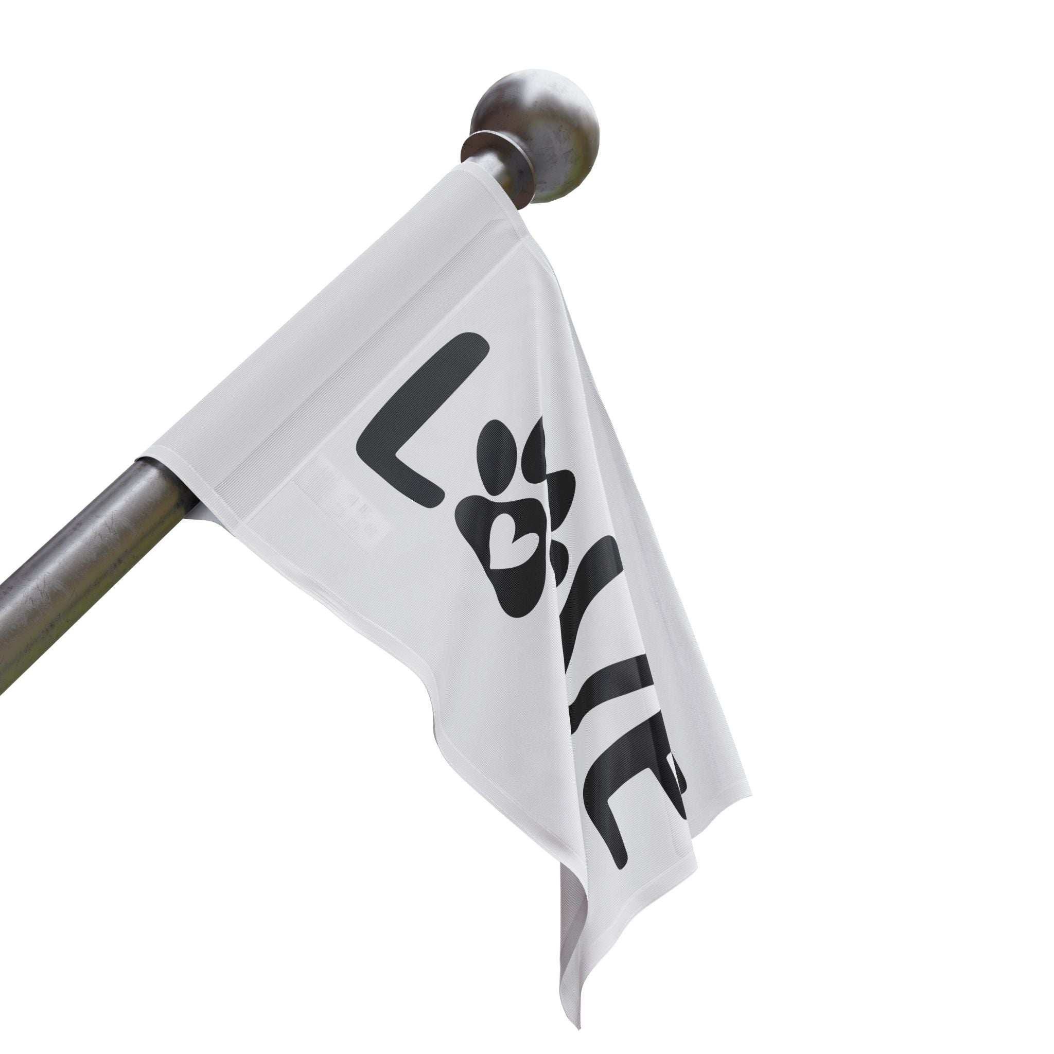Pet Love Flag - Heart Paw Print Decor