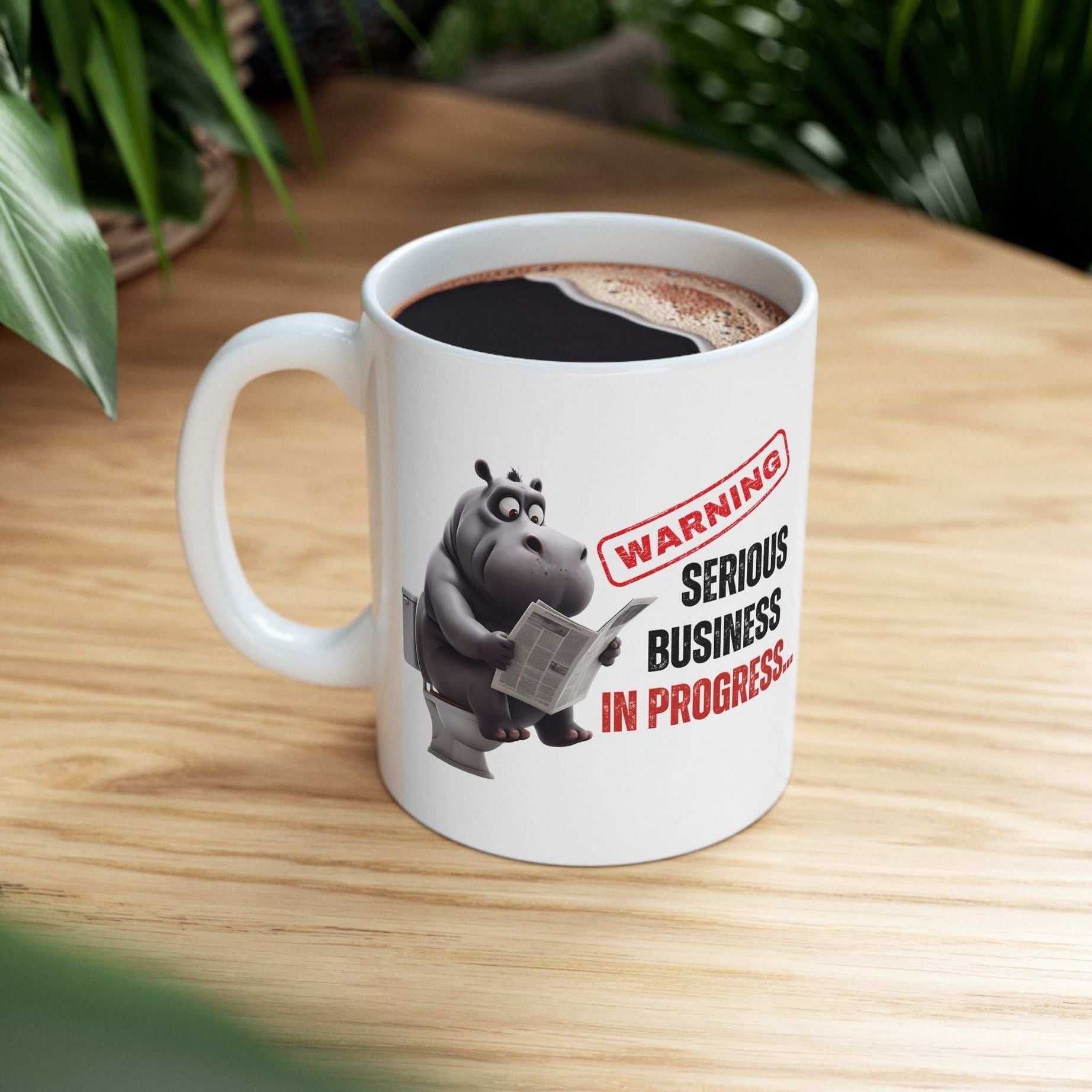 Funny Toilet Humor Ceramic Mug - 11oz & 15oz Coffee Cup for Adults