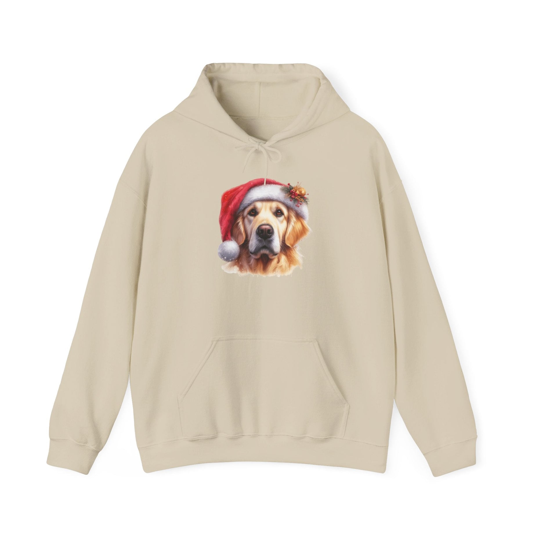 Christmas Hoodie - Golden Retriever in Santa Hat