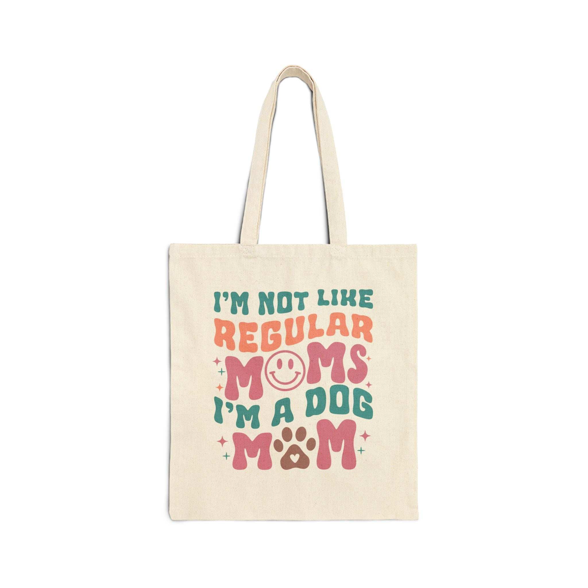 Funny Dog Mom Cotton Canvas Tote Bag - Love Has Four Paws
