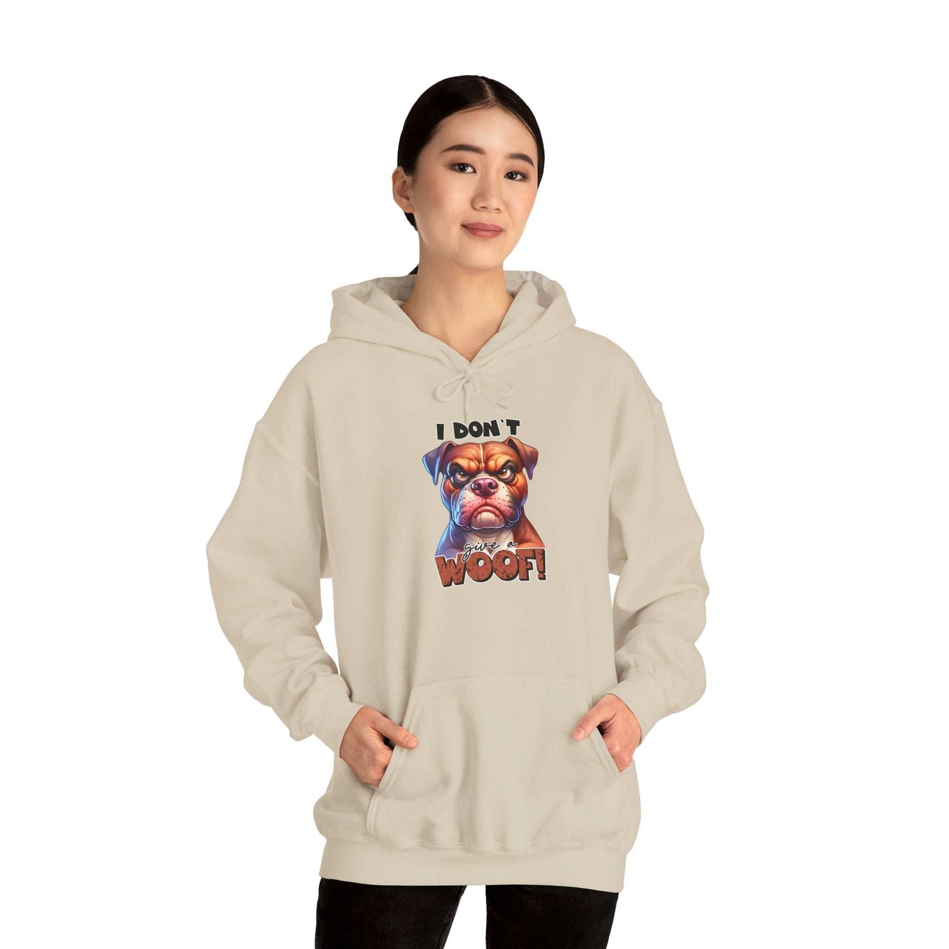 Fun Dog-Themed Unisex Hoodie - "I Don't Give a Woof"