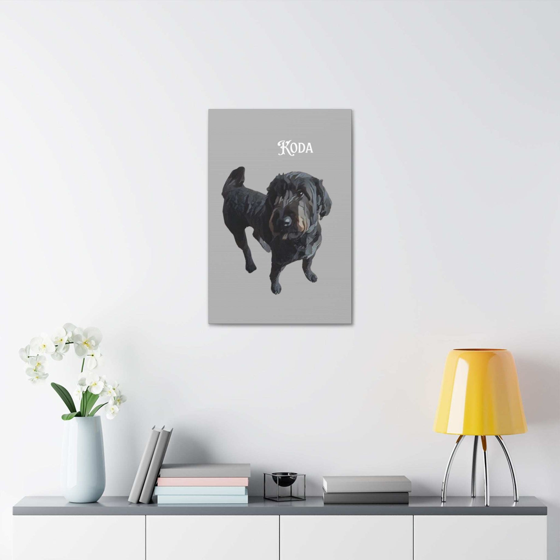 PAW-sonalized Light Grey Canvas Print | Upload Photo~Choose size