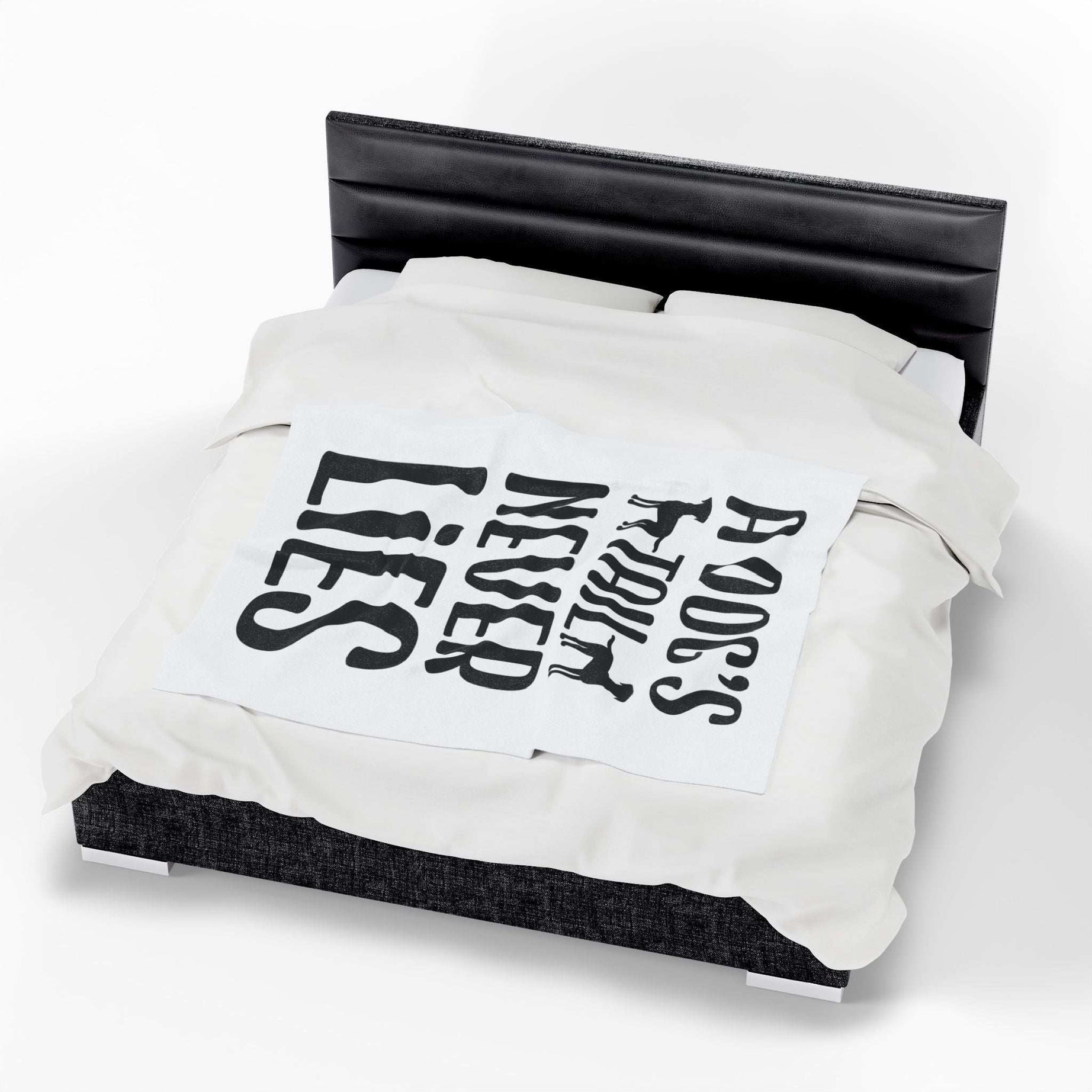 Cozy Velveteen Plush Blanket - "A Dog's Tail Never Lies" - Pet Lover Gift