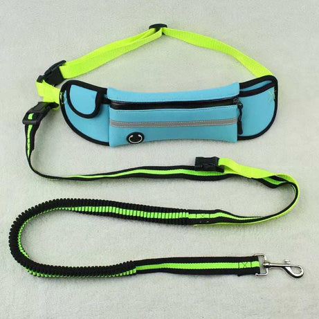 Waterproof Reflective Sports Running Pet Waist Bag with Traction Rope Leash