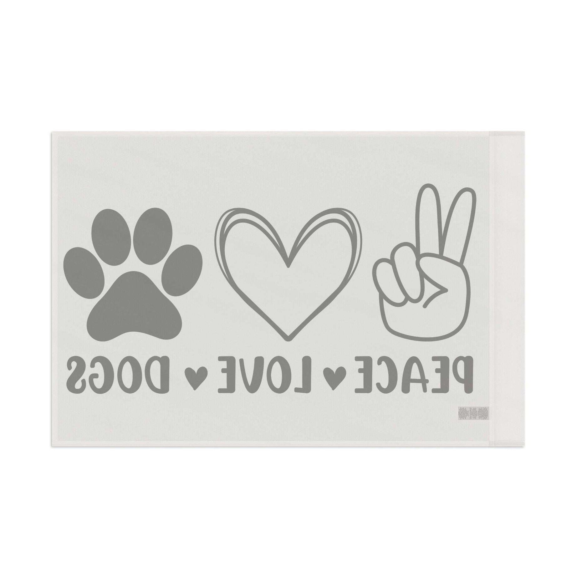 Peace Love Dogs Flag - Cute Home Decor for Dog Lovers