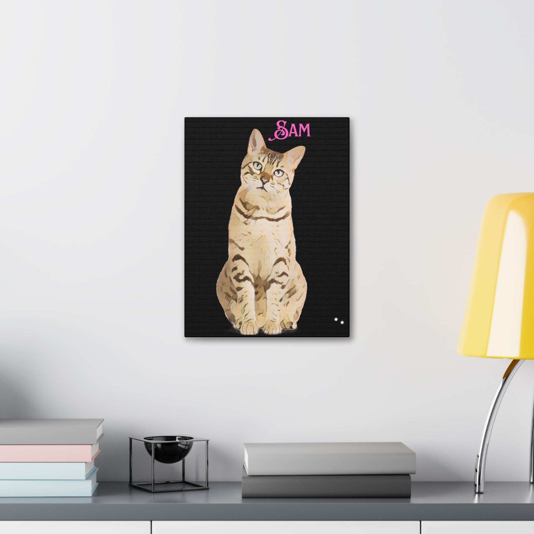PAW-sonalized Black Canvas Print | Upload Photo~Choose size