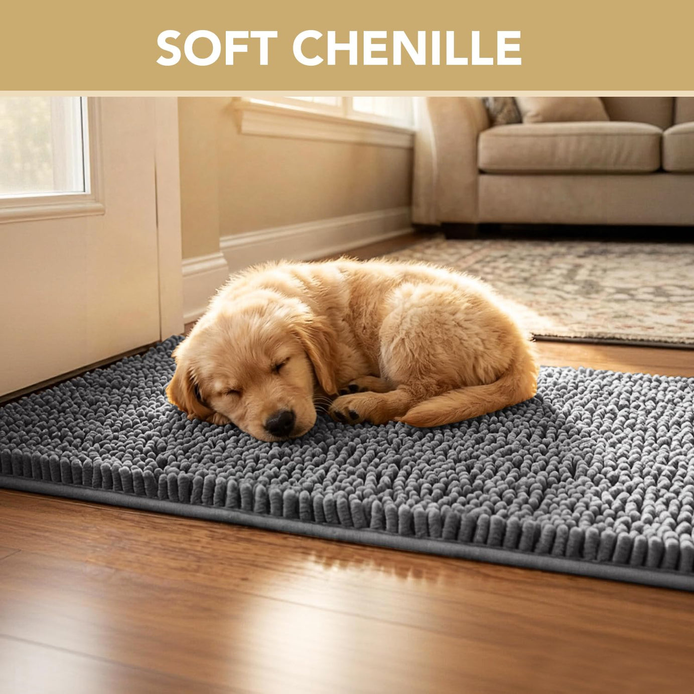 Muddy Paws Dog Doormat - Absorbs Moisture And Dirt