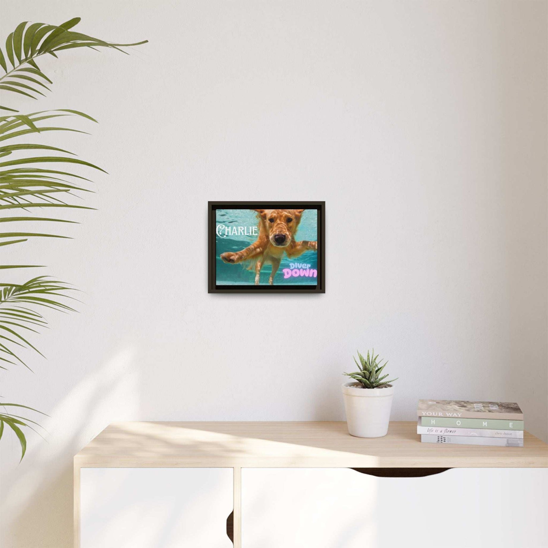 Framed Personalized Landscape Photo Canvas Wall Art - 'Add your Caption'