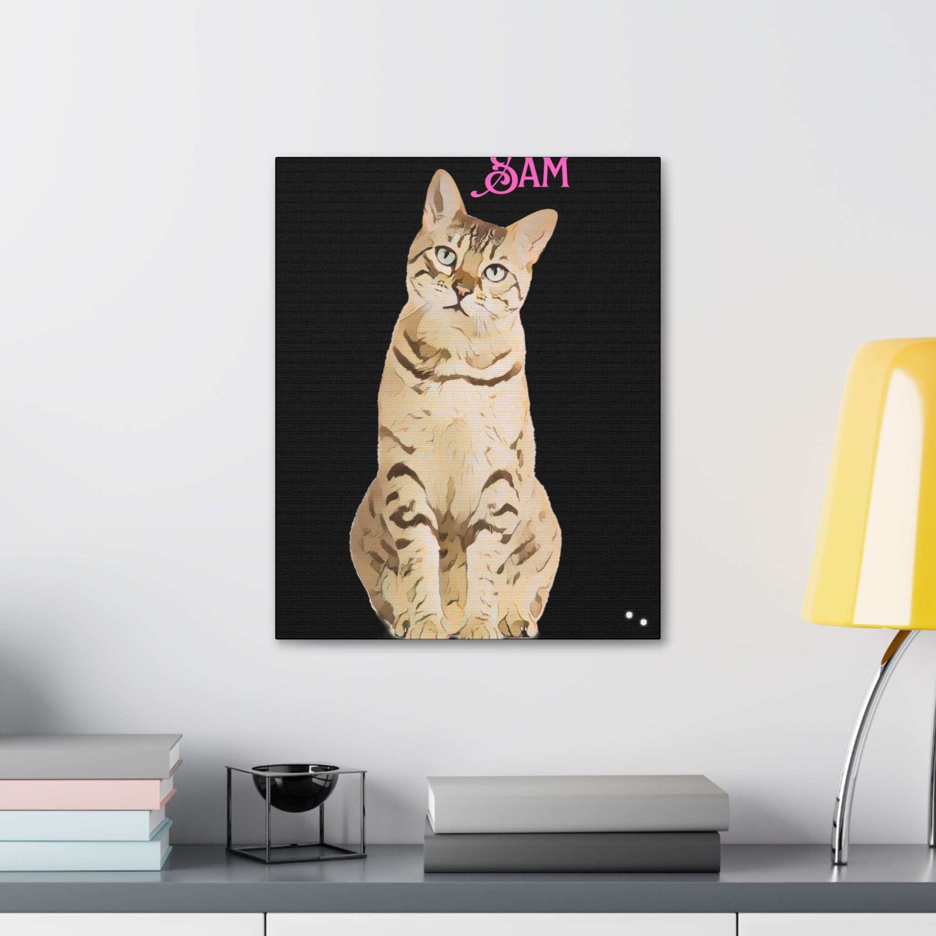 PAW-sonalized Black Canvas Print | Upload Photo~Choose size